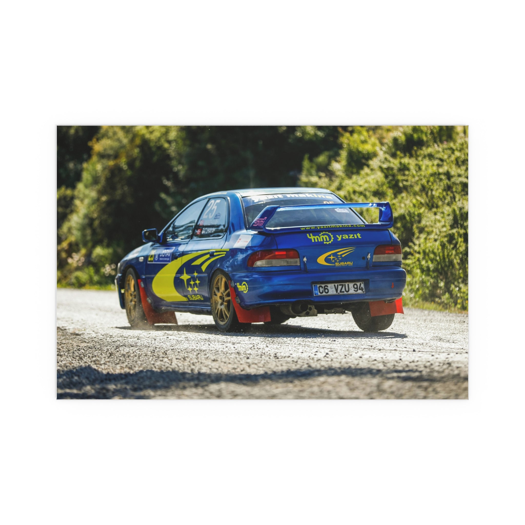 Blue Rally Subaru Poster | Silk Poster