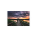 Sunset Boardwalk Landscape Poster | Silk Wall Art