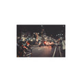 Night City Street Photography Poster | Silk Wall Art