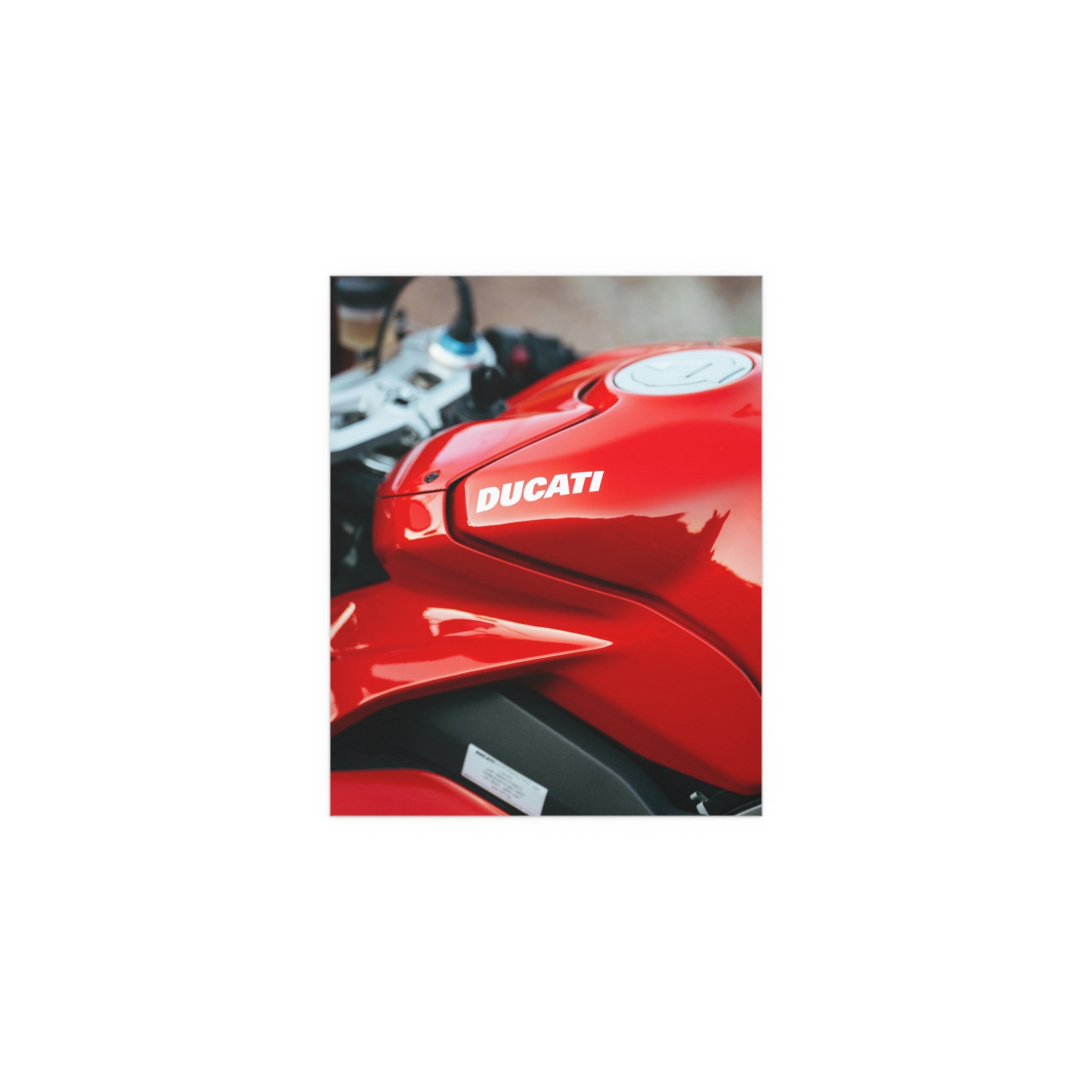 Red Ducati Motorcycle Tank Poster | Poster