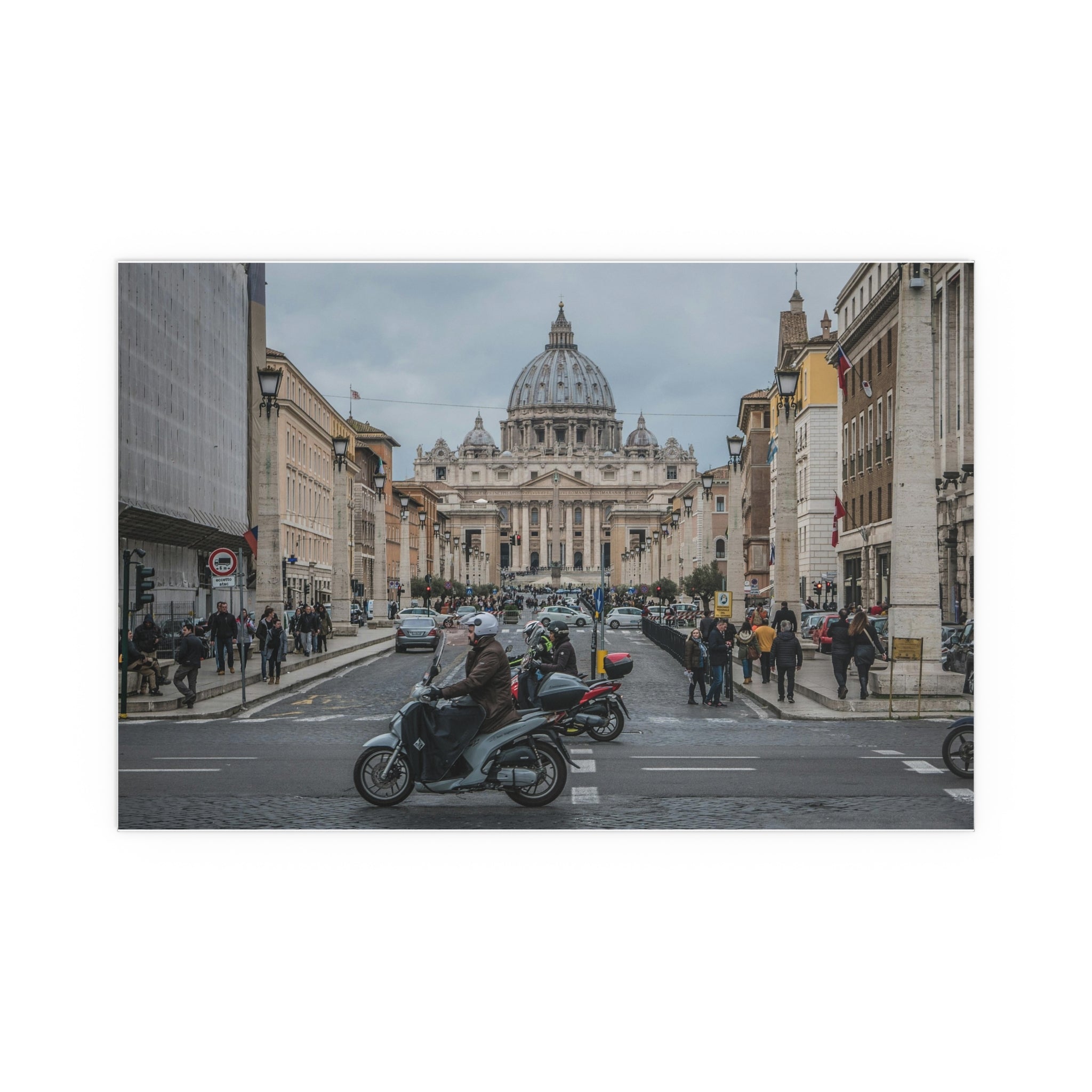 St. Peter's Basilica Street Scene Poster