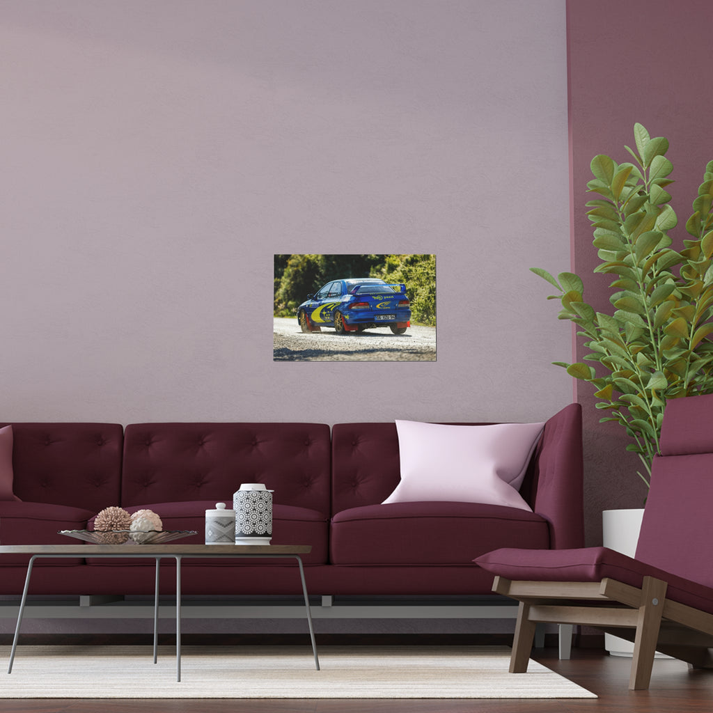 Blue Rally Subaru Poster | Silk Poster