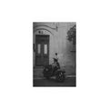 Vintage Vespa Scooter poster Silk Poster | Black and White European Street Photography
