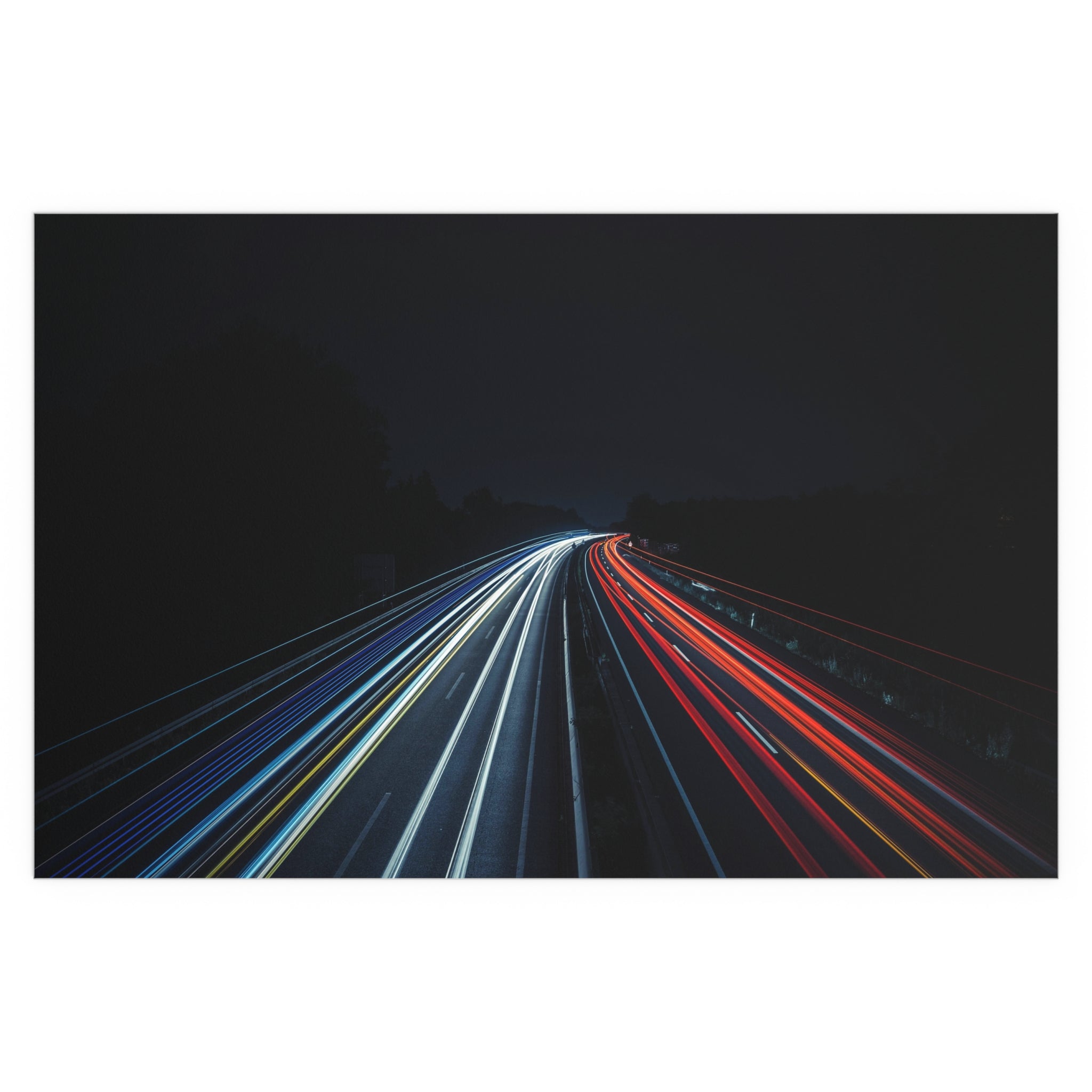 Light Trail Highway Poster | Silk Print