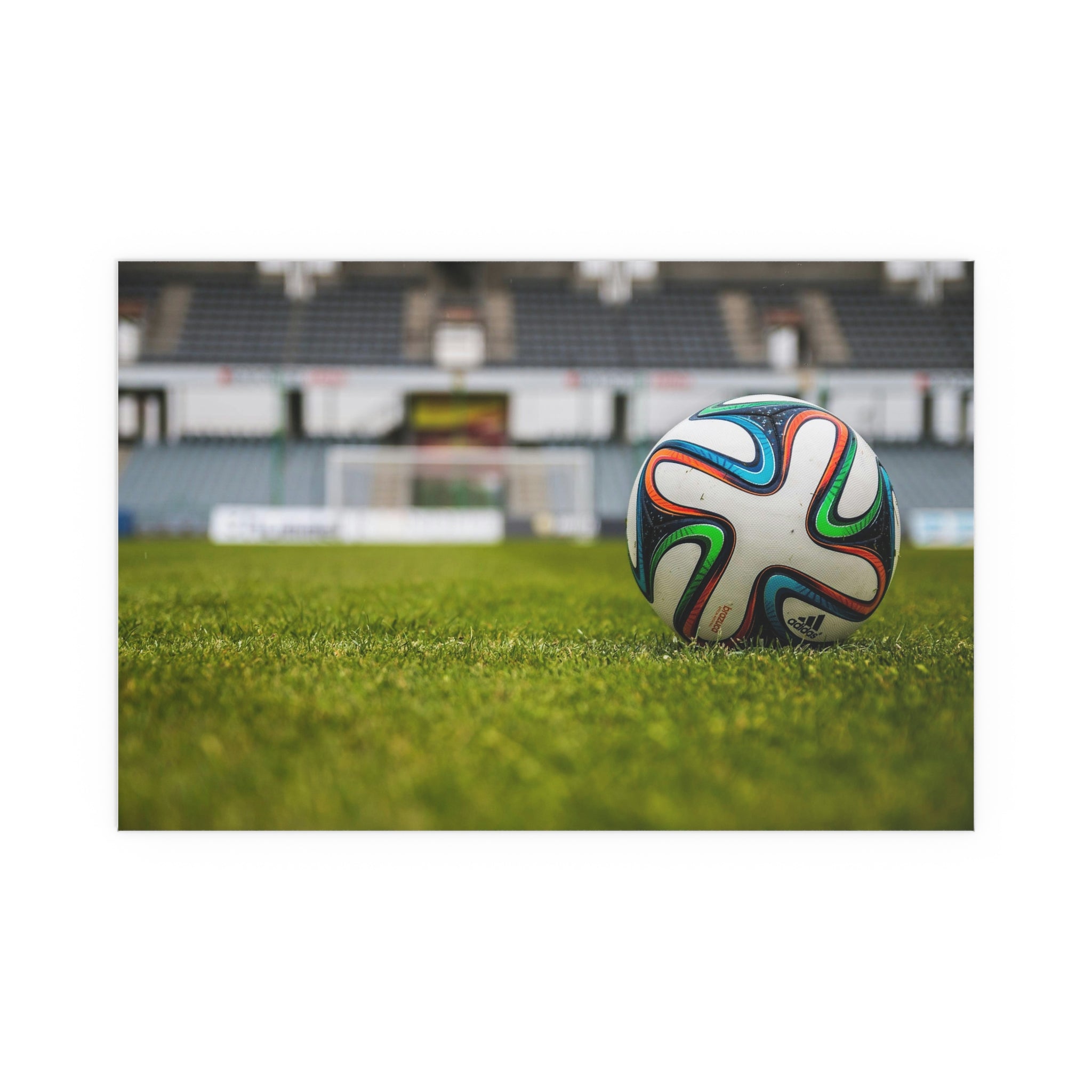 Soccer Ball on Grass Poster | Silk Print