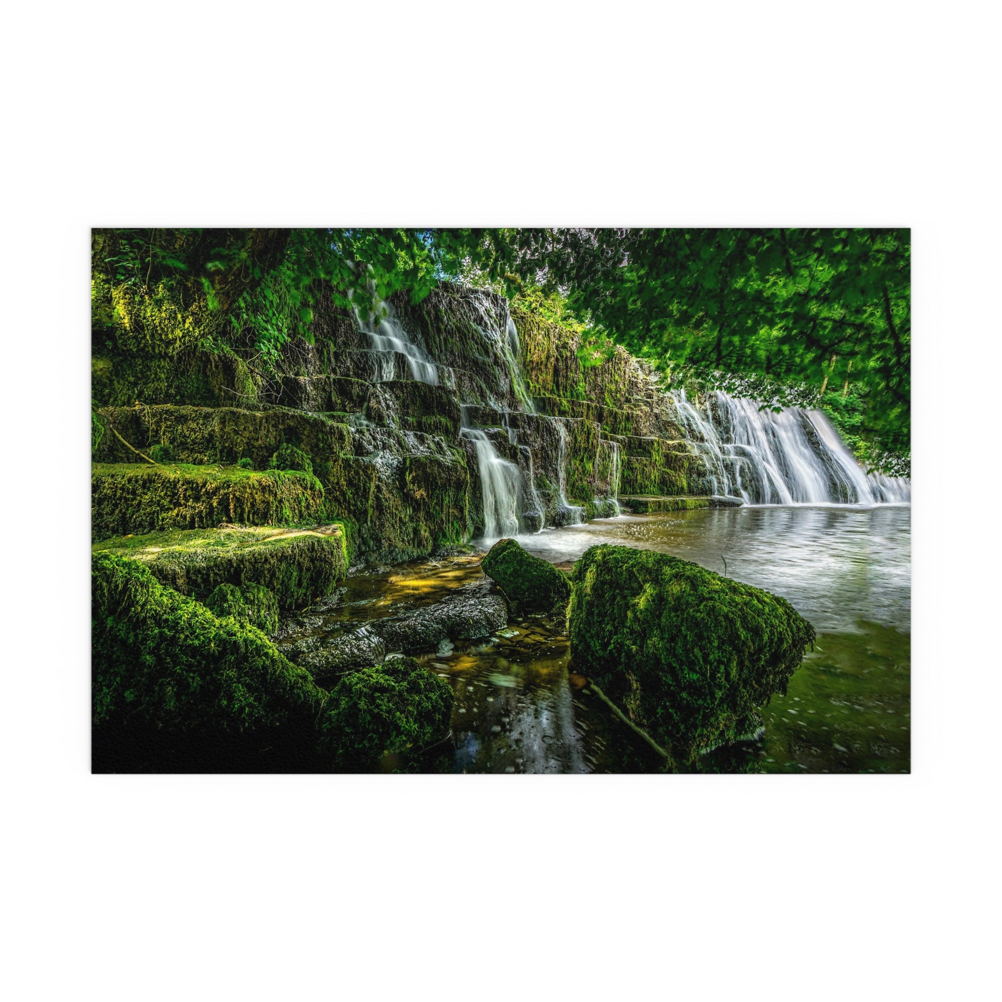 Mossy Waterfall Silk Poster | Indoor Outdoor Wall Art