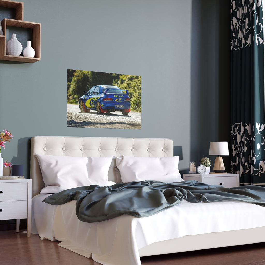 Blue Rally Subaru Poster | Silk Poster