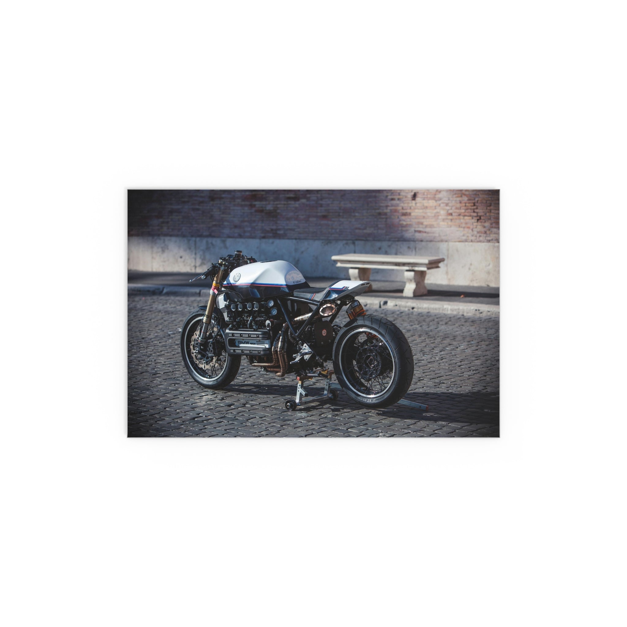 Vintage Cafe Racer Motorcycle Silk Poster | Wall Art Print