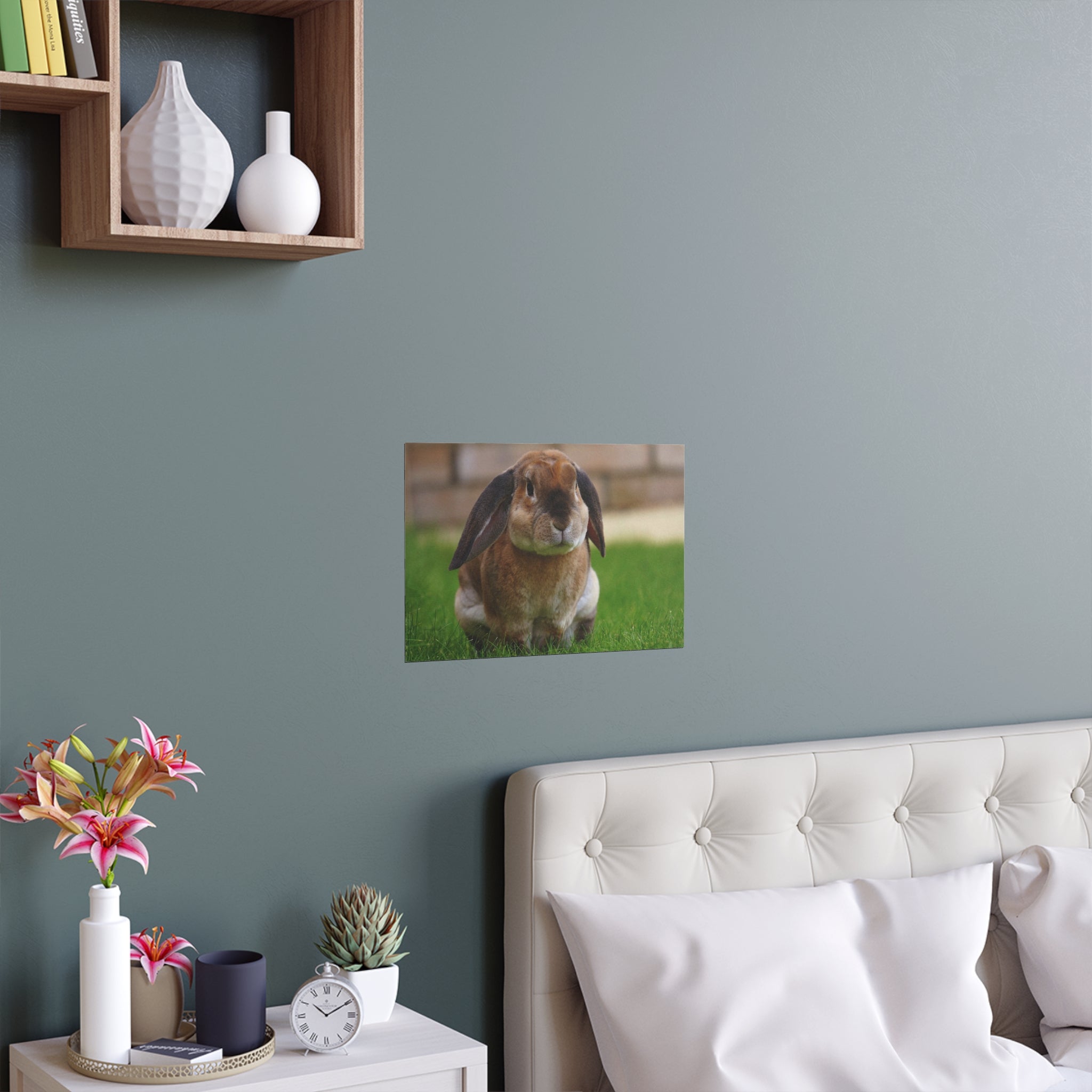 Brown Lop Rabbit Photo Silk Poster | Indoor Outdoor Bunny Wall Art