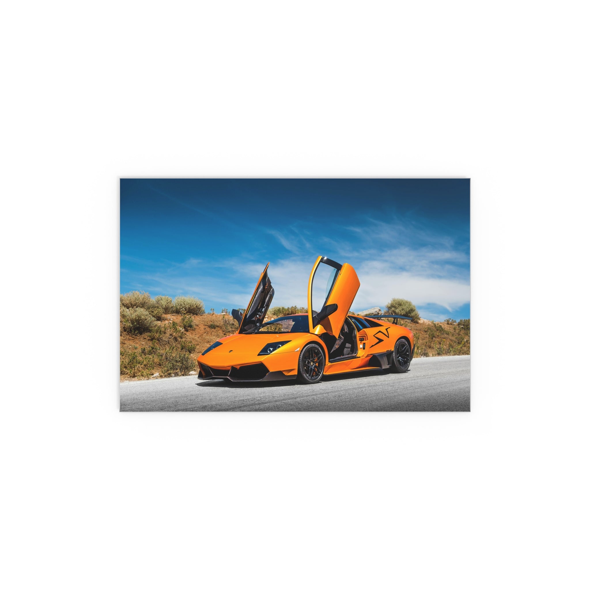 Orange Supercar Poster | Silk Print Indoor Outdoor
