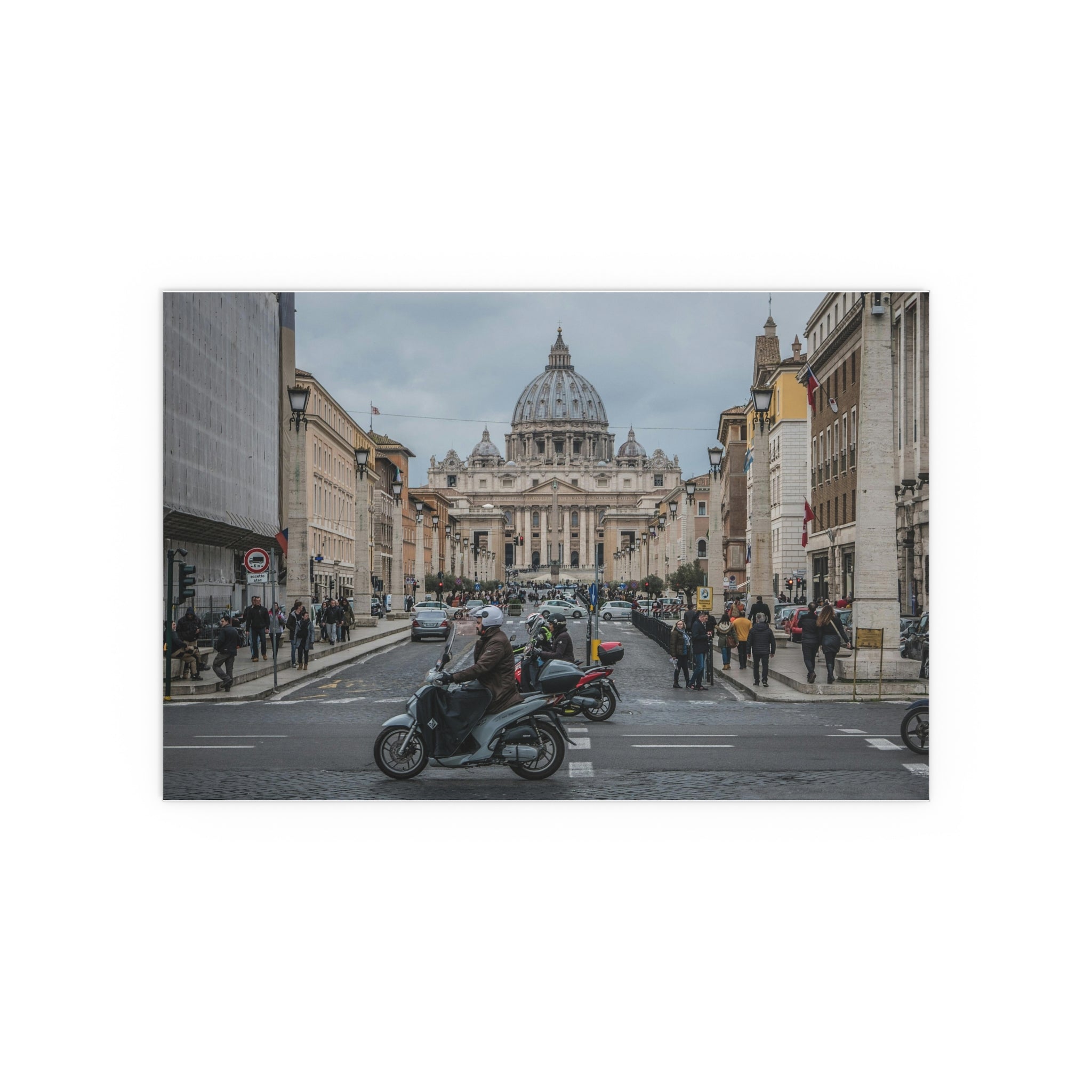 St. Peter's Basilica Street Scene Poster