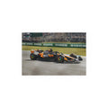 Orange Formula Race Car Silk Poster | Motorsport Wall Art