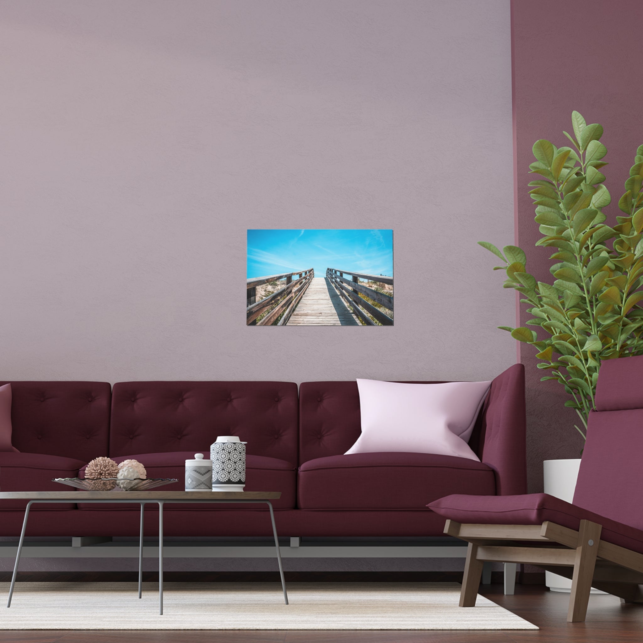 Boardwalk Beach Path Poster | Silk Wall Art