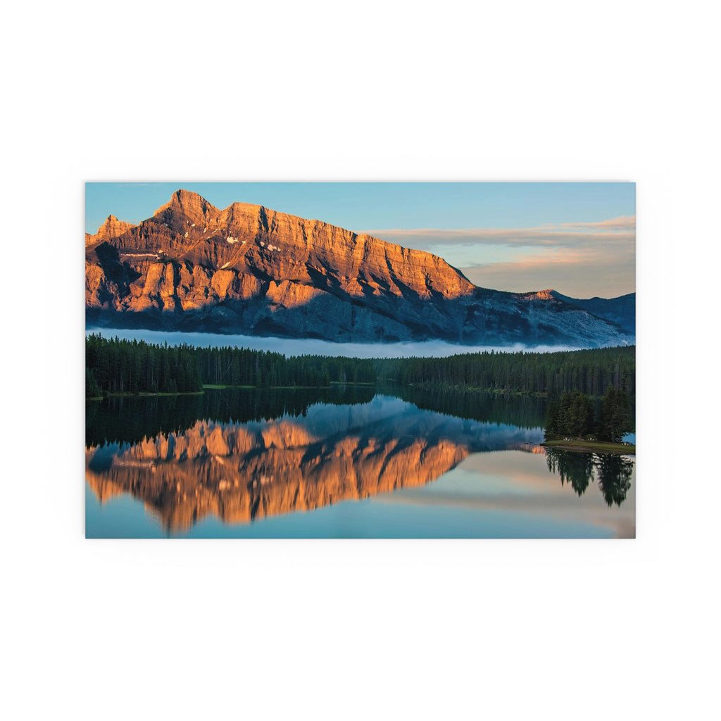 Mountain Lake Reflection Silk Poster | Indoor Outdoor Wall Art
