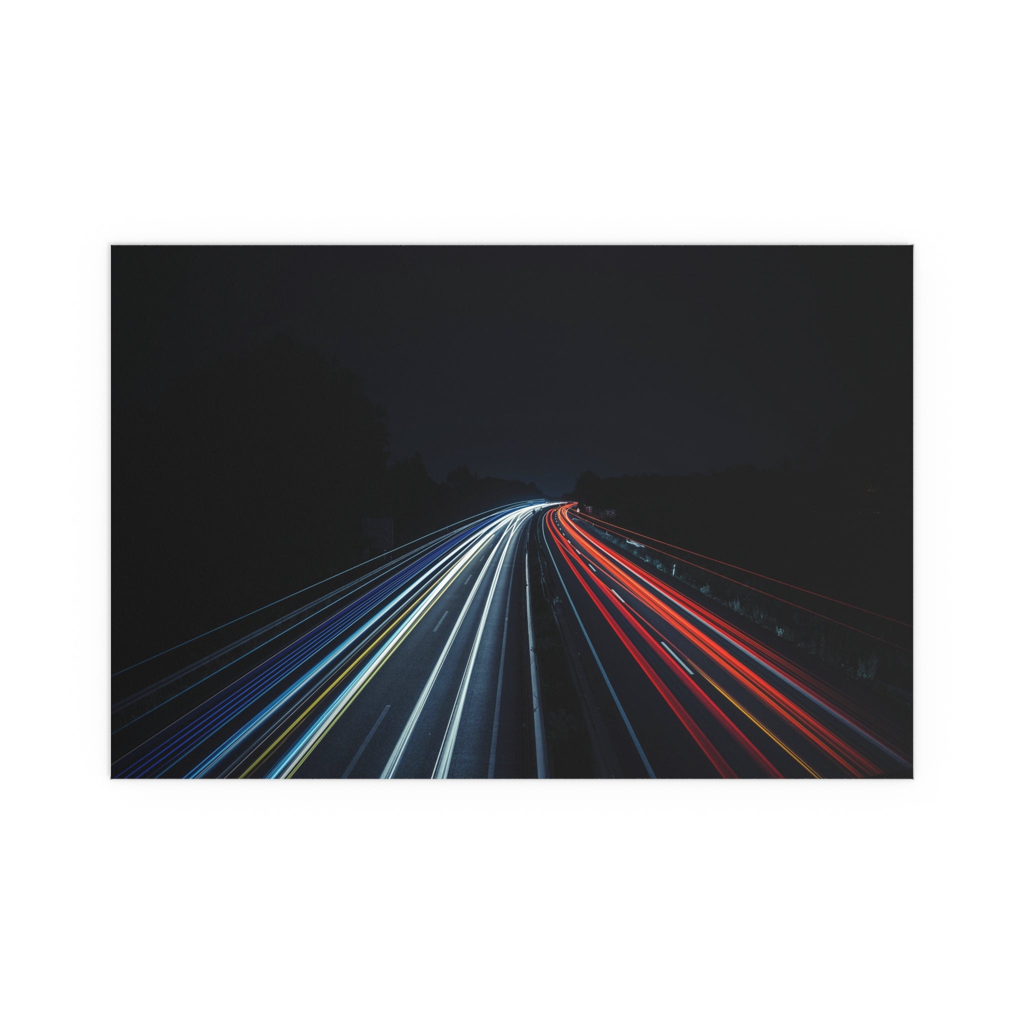 Light Trail Highway Poster | Silk Print