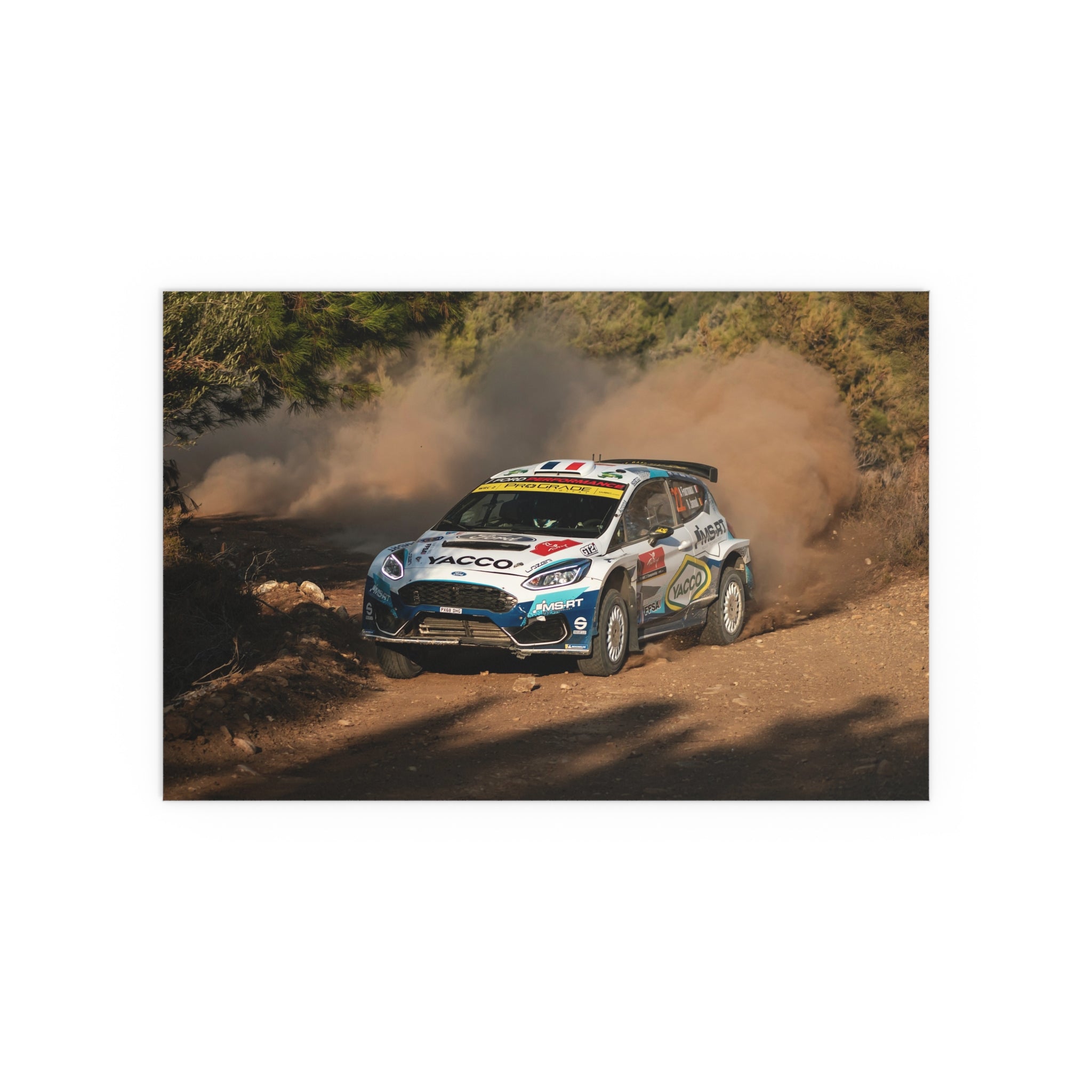 Rally Car Dirt Track Silk Poster
