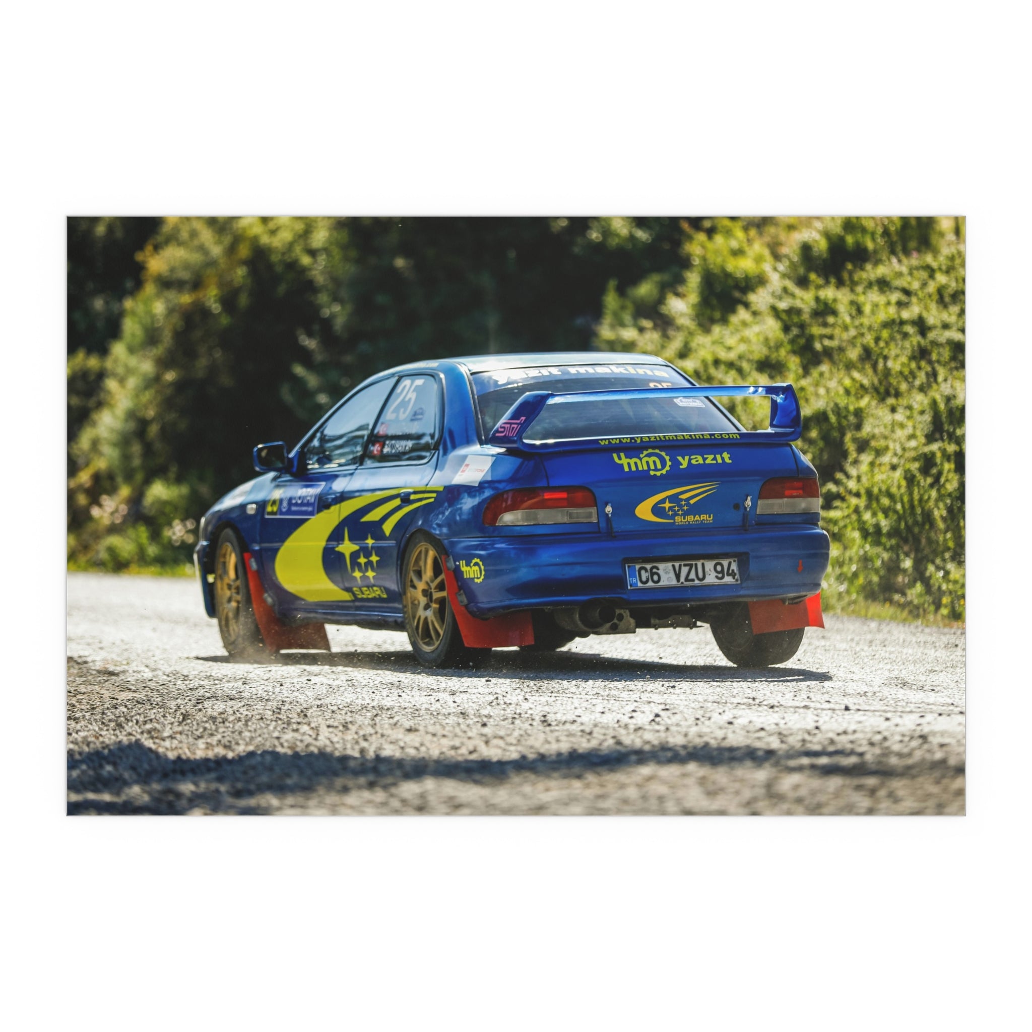 Blue Rally Subaru Poster | Silk Poster