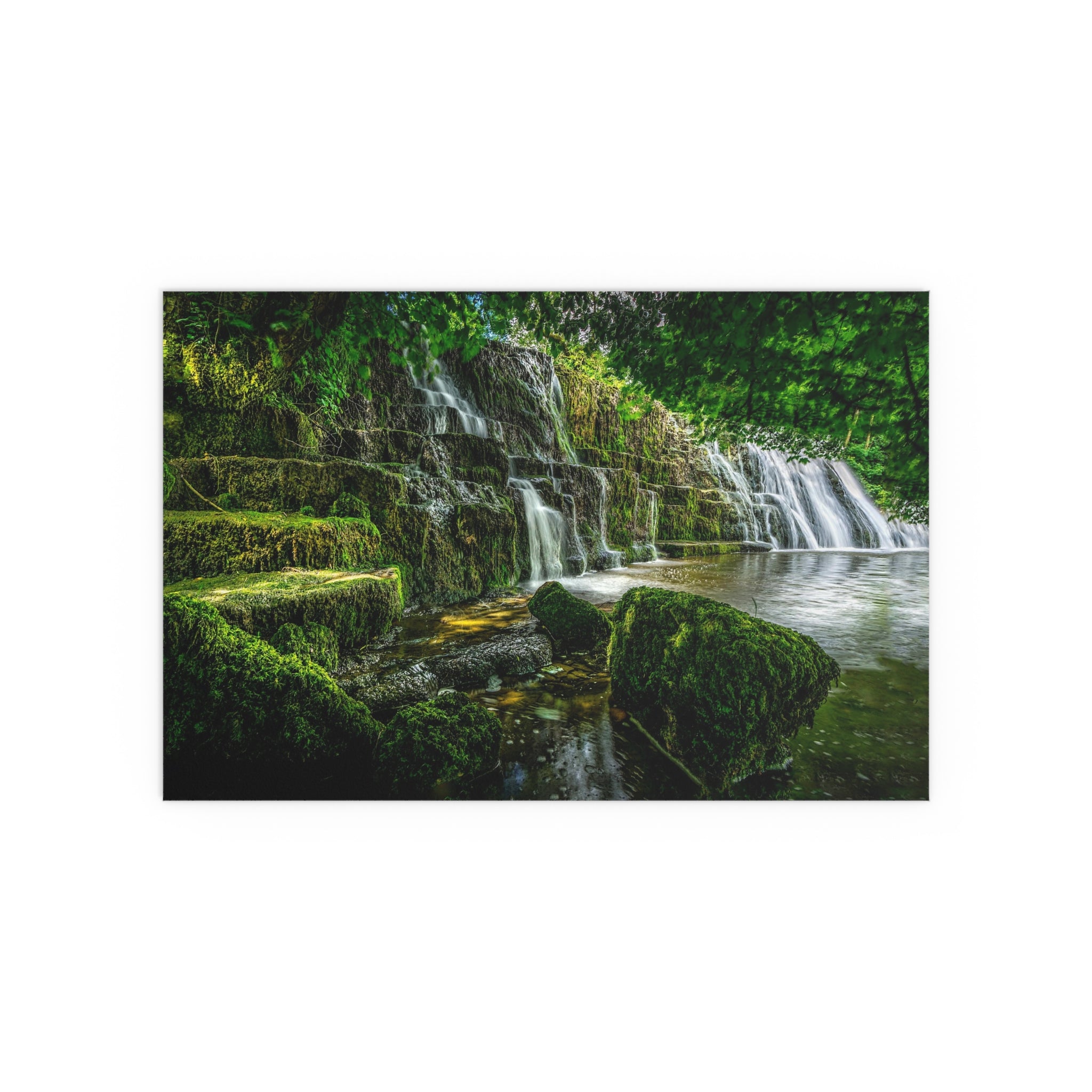 Mossy Waterfall Silk Poster | Indoor Outdoor Wall Art
