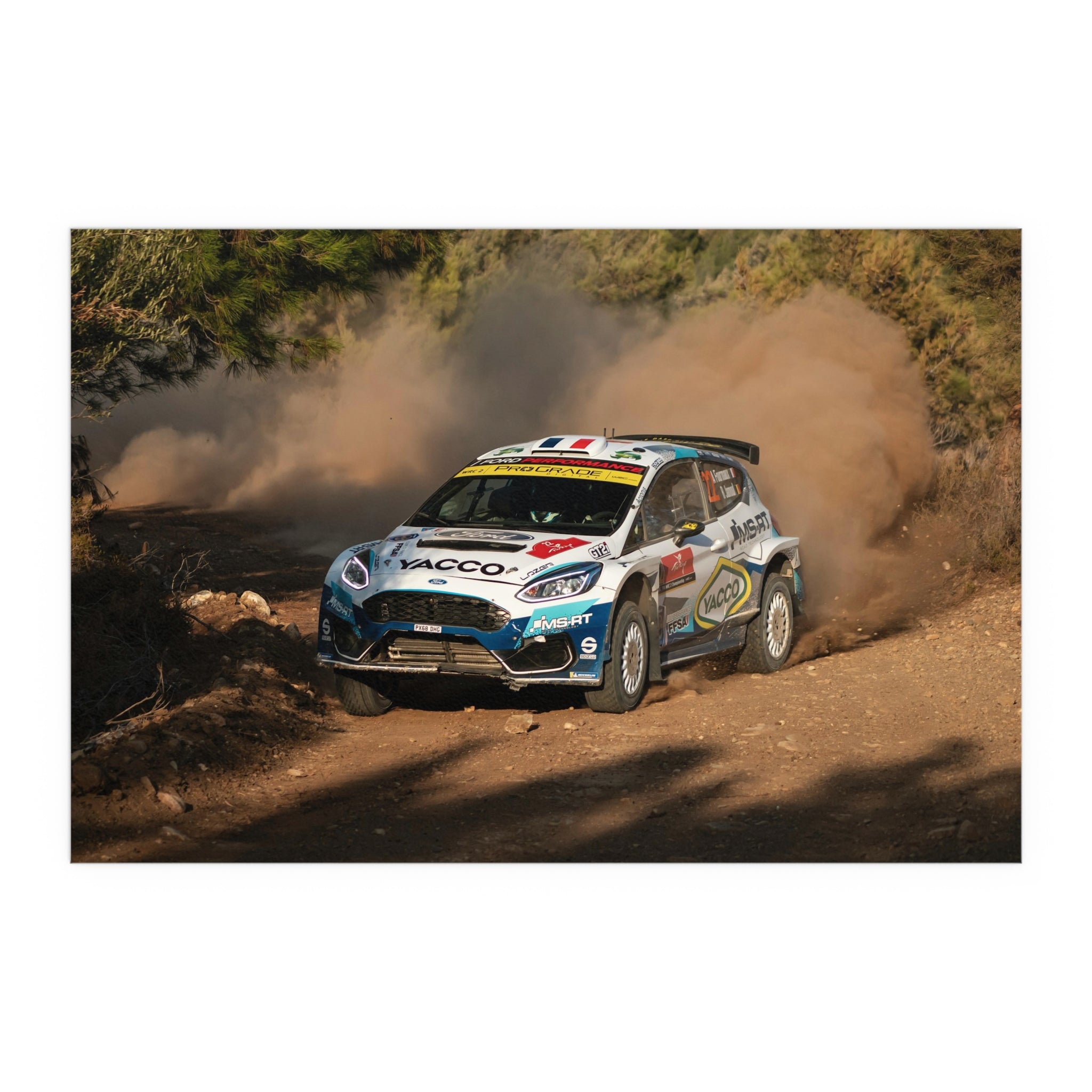 Rally Car Dirt Track Silk Poster