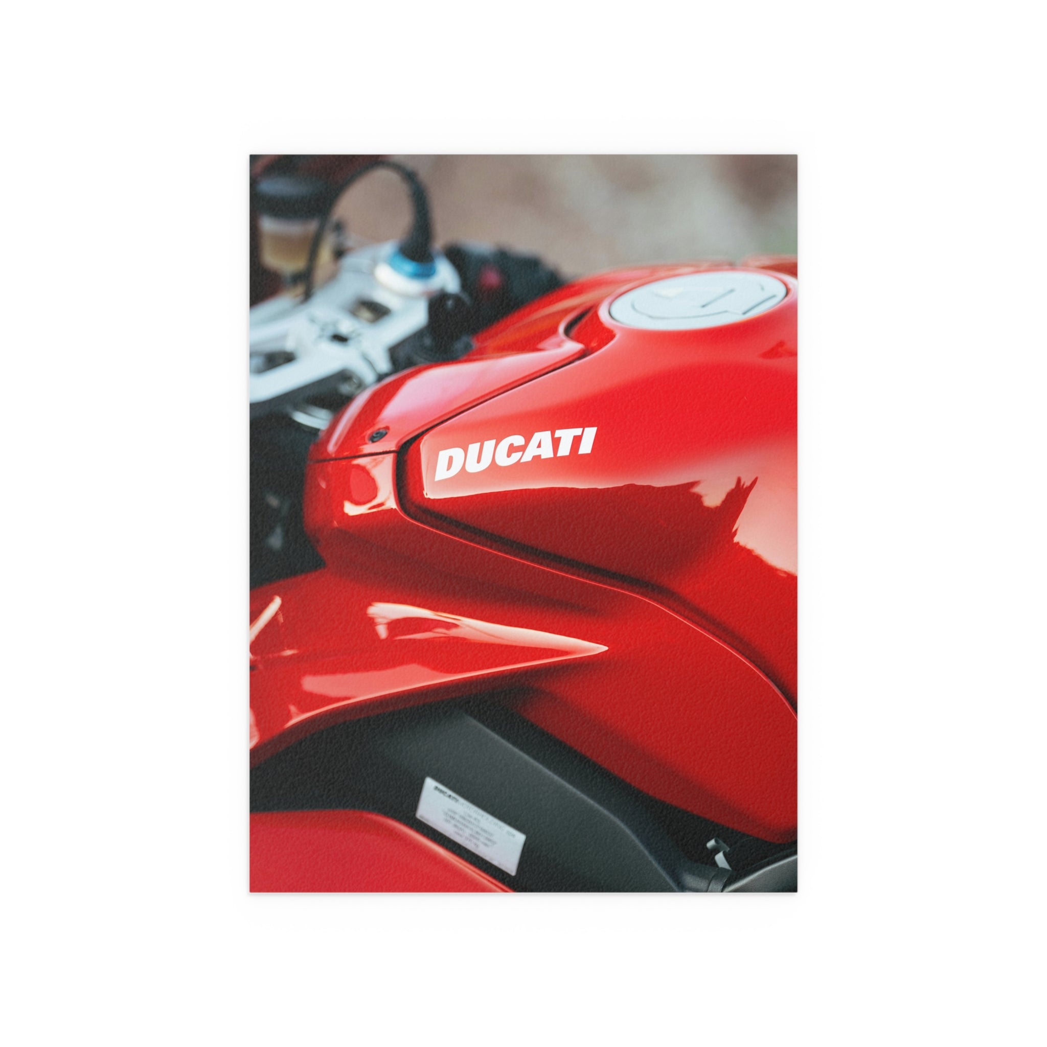 Red Ducati Motorcycle Tank Poster | Poster
