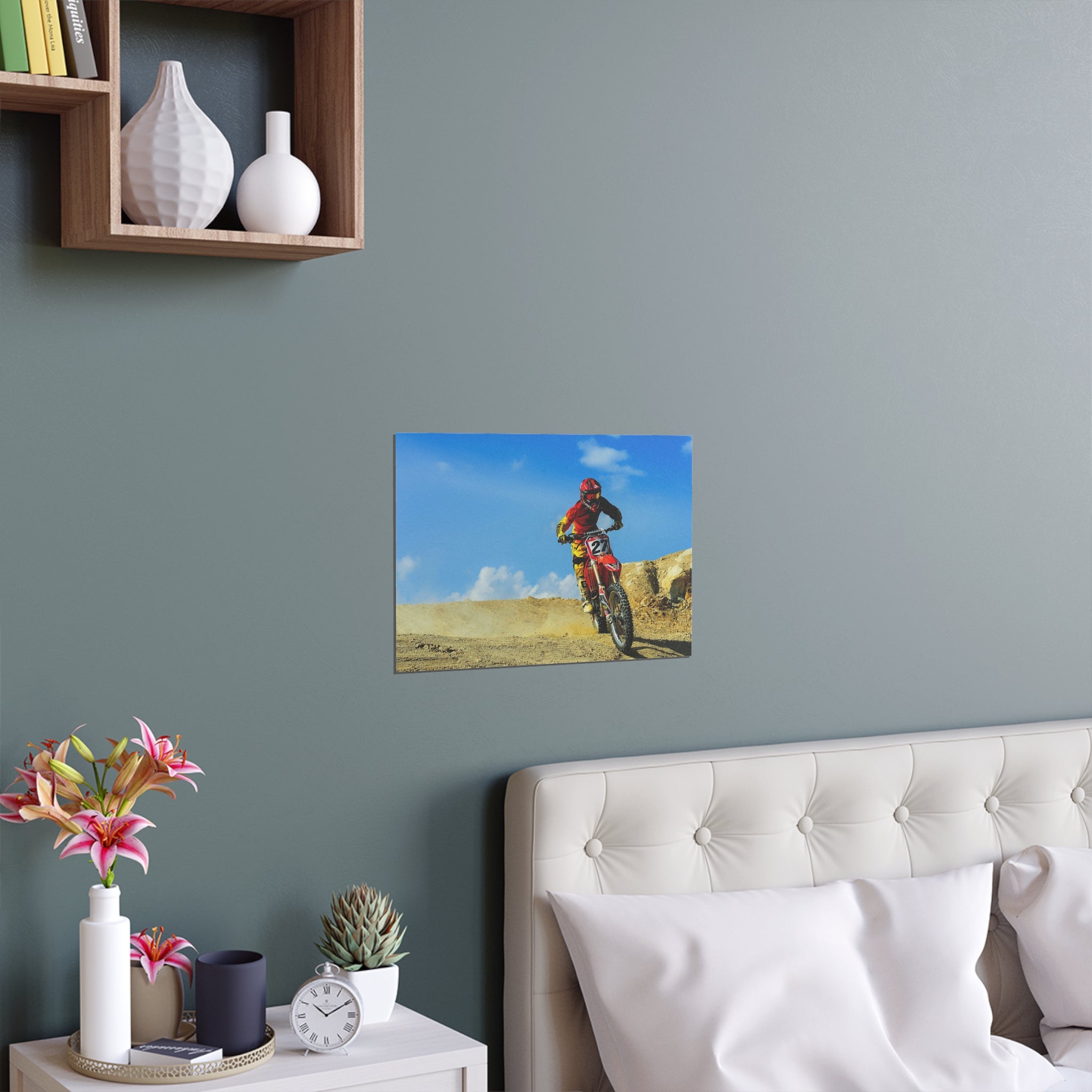 Dirt Bike Motocross Rider Silk Poster