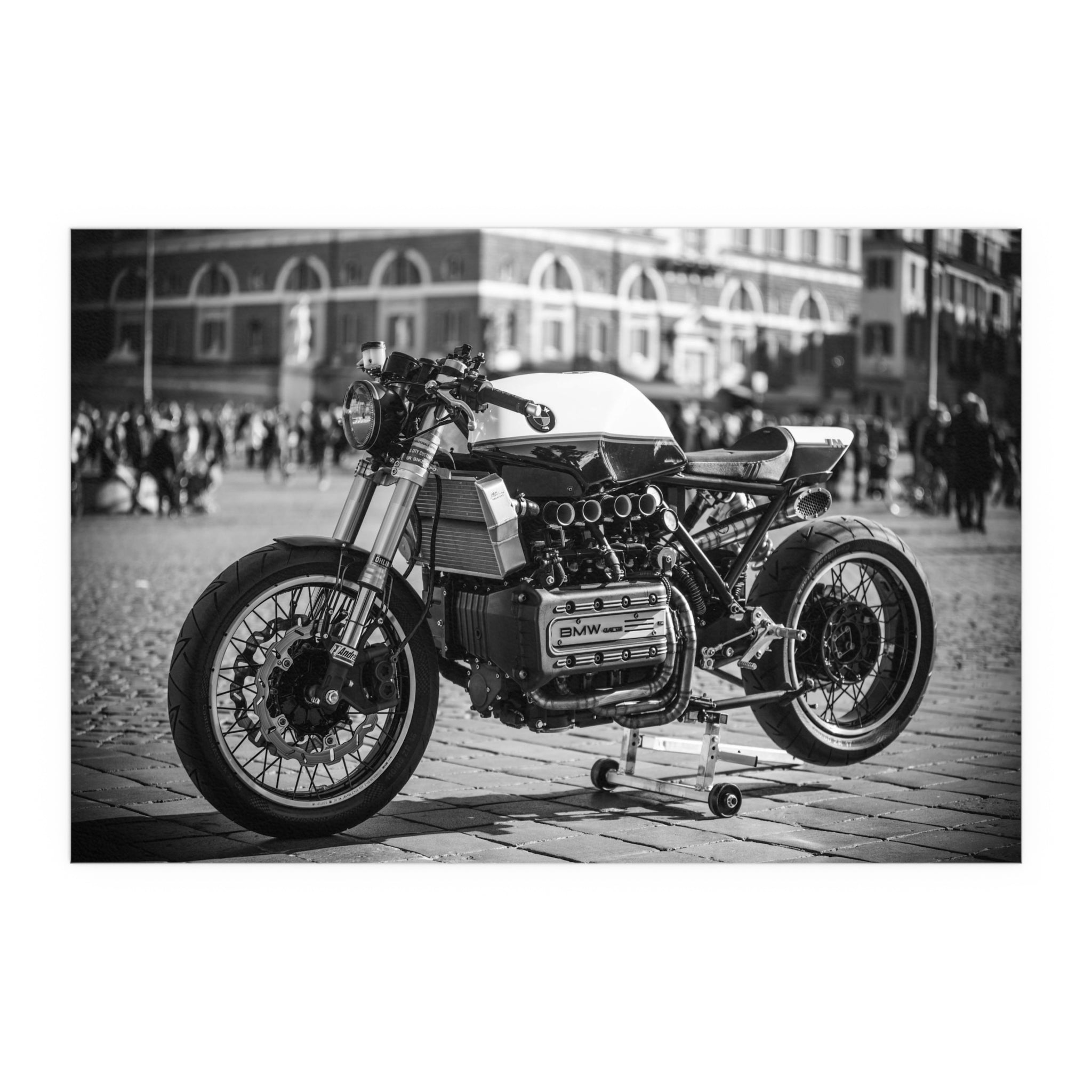 Vintage Cafe Racer Motorcycle Poster | Silk Print