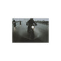 Motorcycle Riders in Rain Silk Poster | Indoor Outdoor