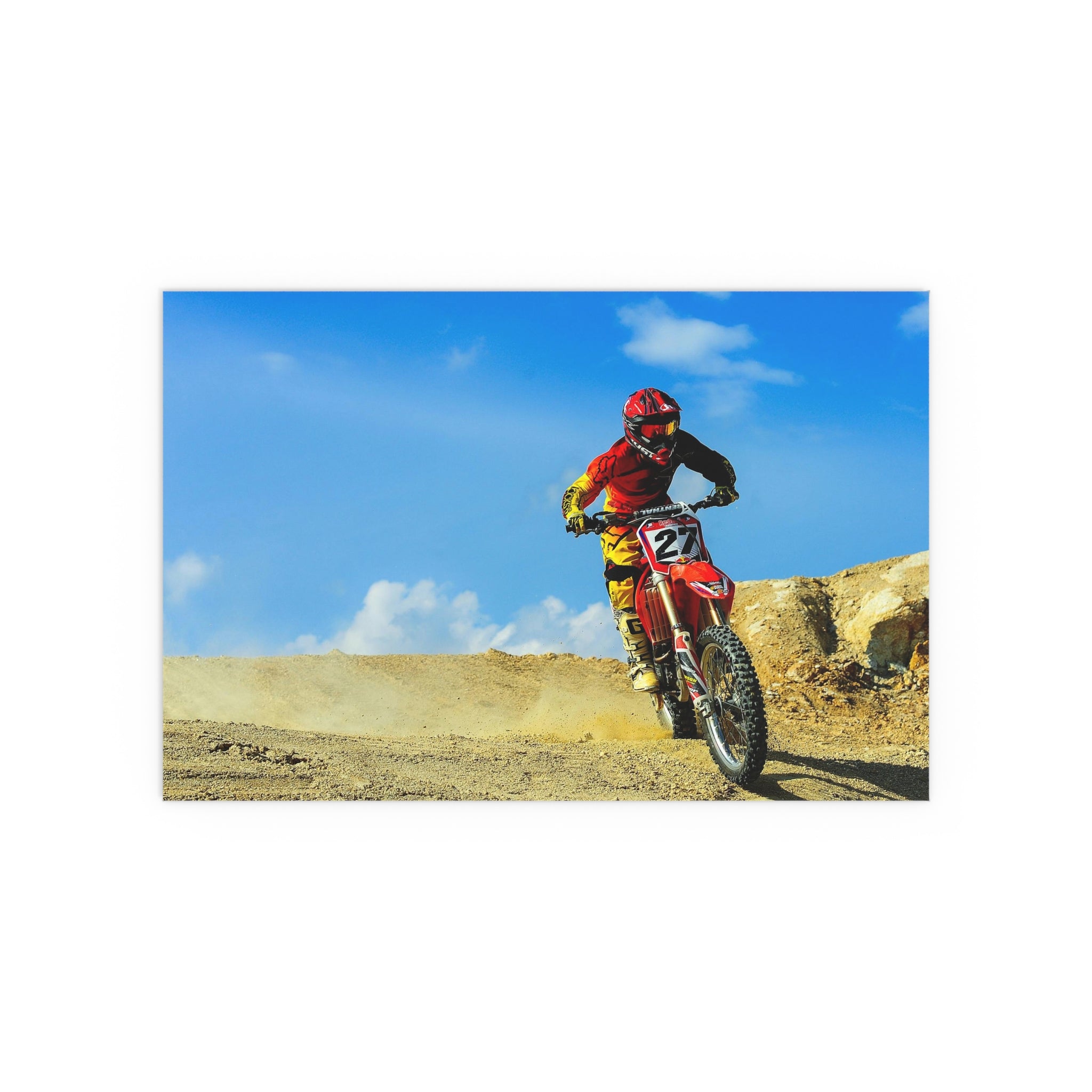 Dirt Bike Motocross Rider Silk Poster