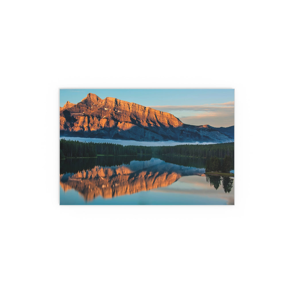 Mountain Lake Reflection Silk Poster | Indoor Outdoor Wall Art