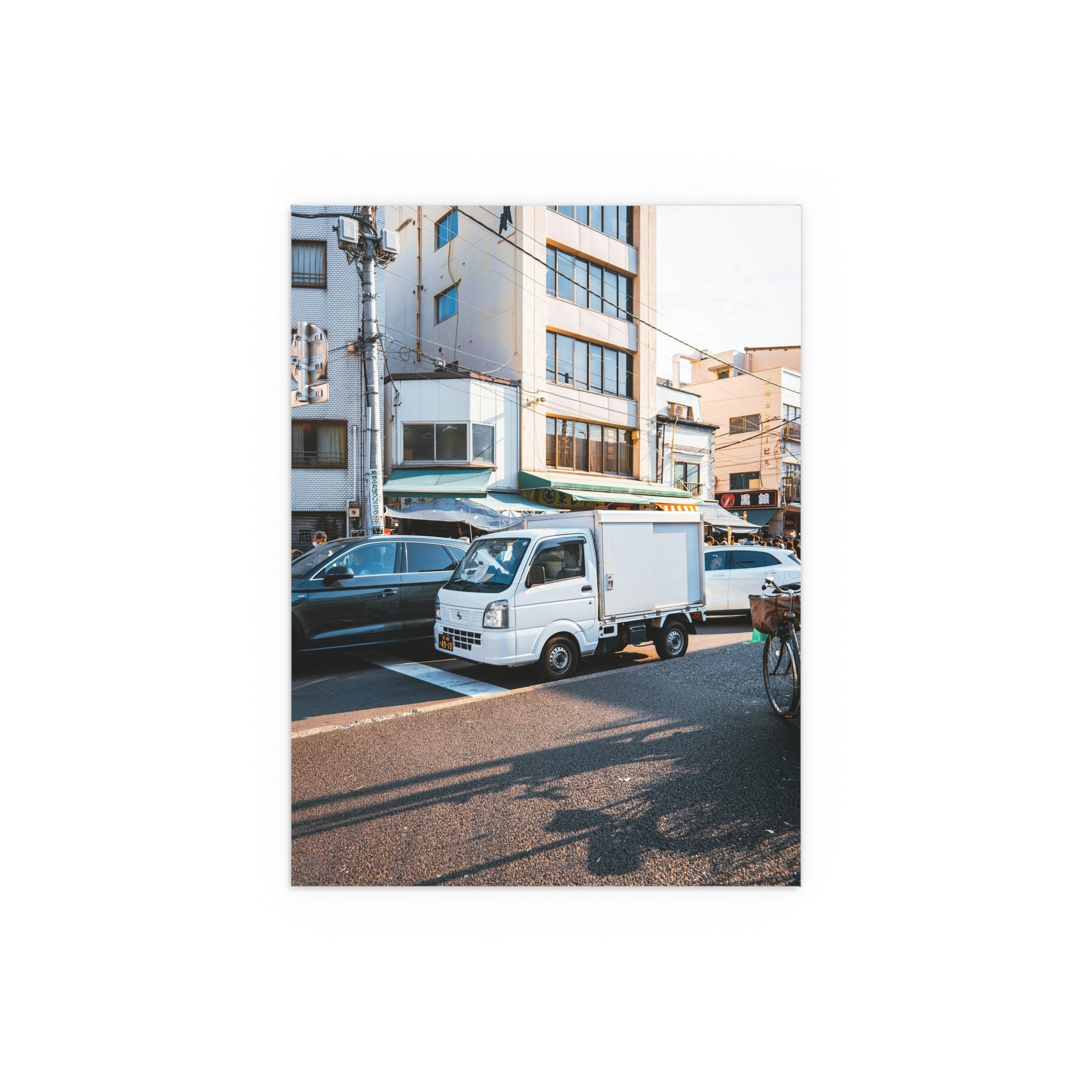 Urban Street Scene Silk Poster | Indoor Outdoor Wall Art