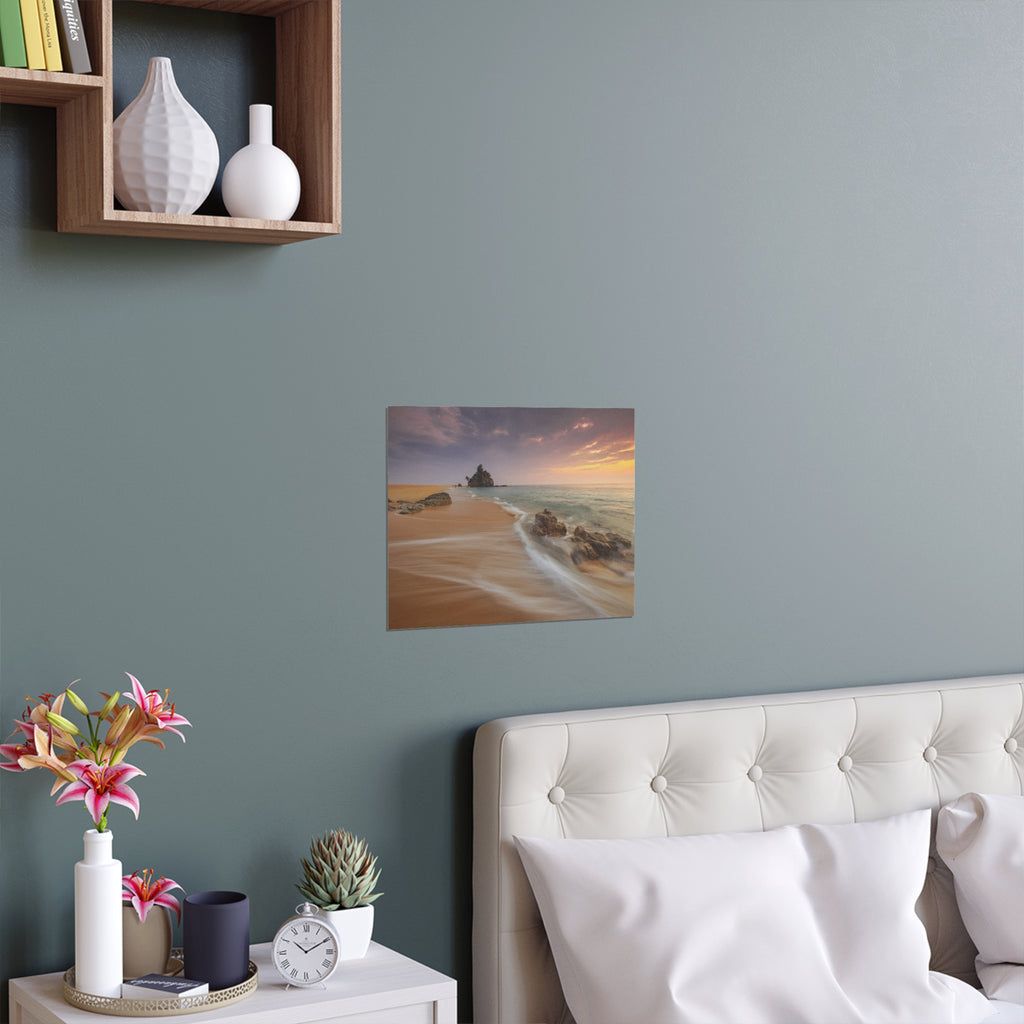 Sunset Beach Landscape Poster | Silk Print