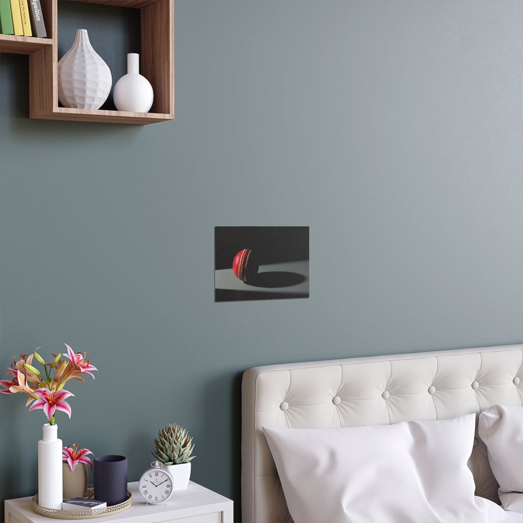 Cricket Ball Shadow Silk Poster