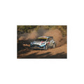 Rally Car Dirt Track Silk Poster