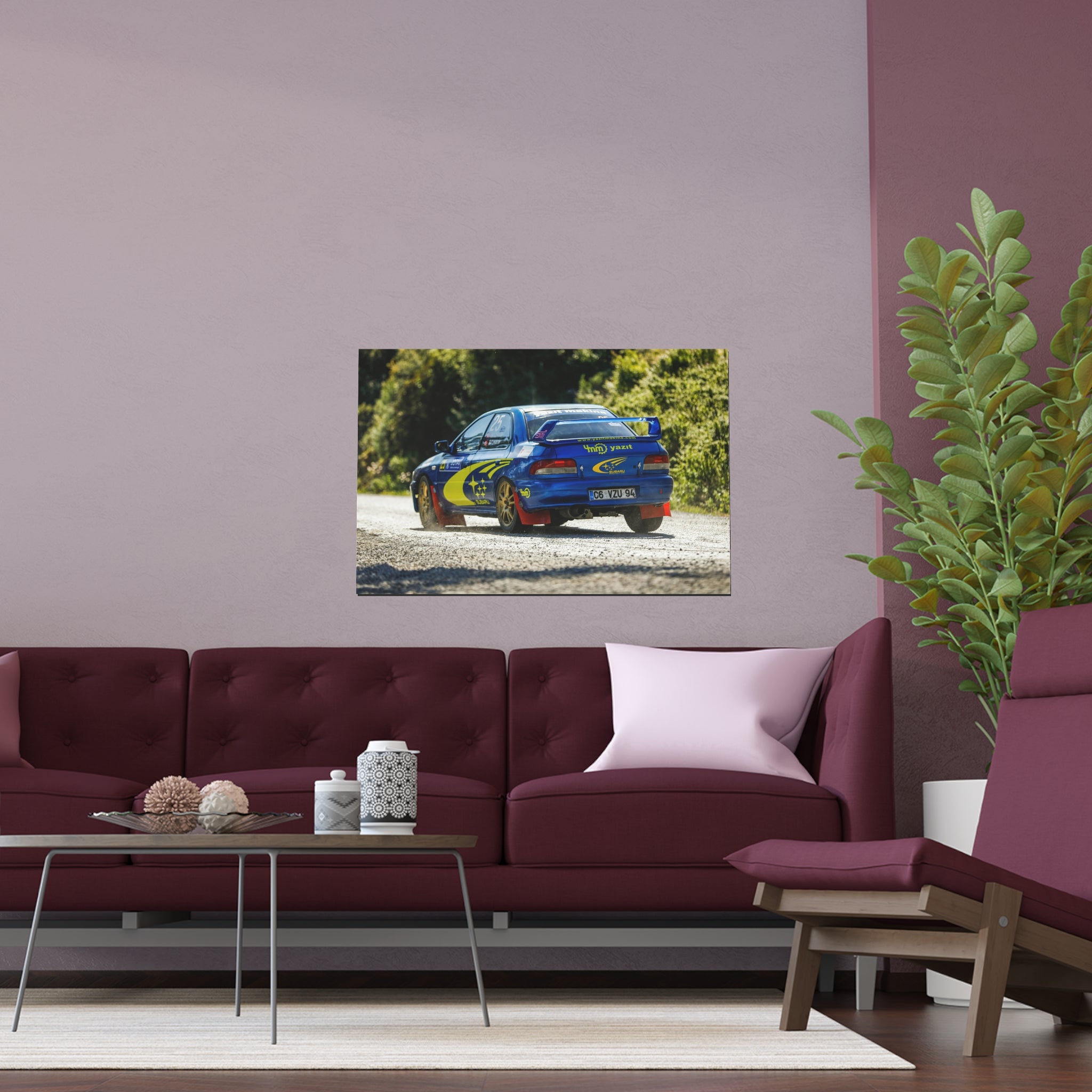 Blue Rally Subaru Poster | Silk Poster