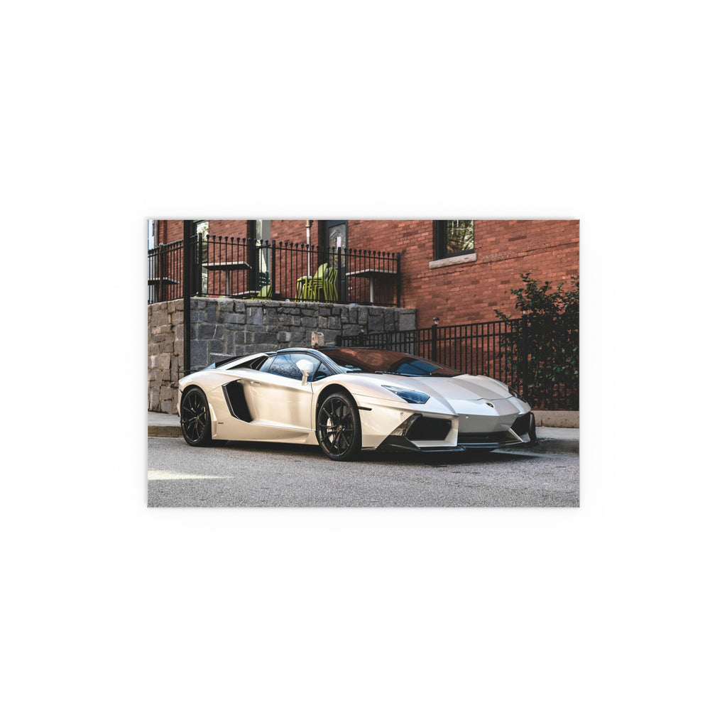 White Lamborghini Sports Car Poster | Silk Poster