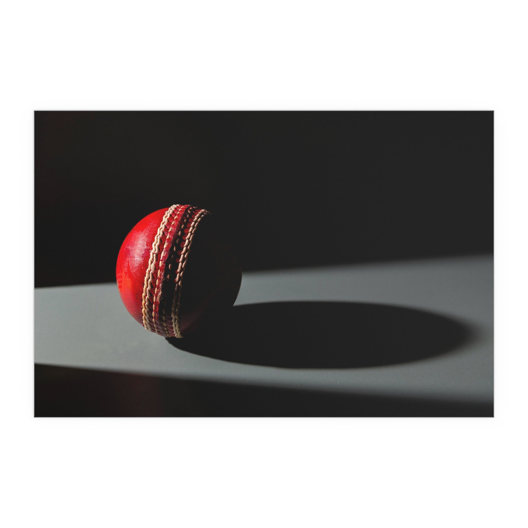 Cricket Ball Shadow Silk Poster