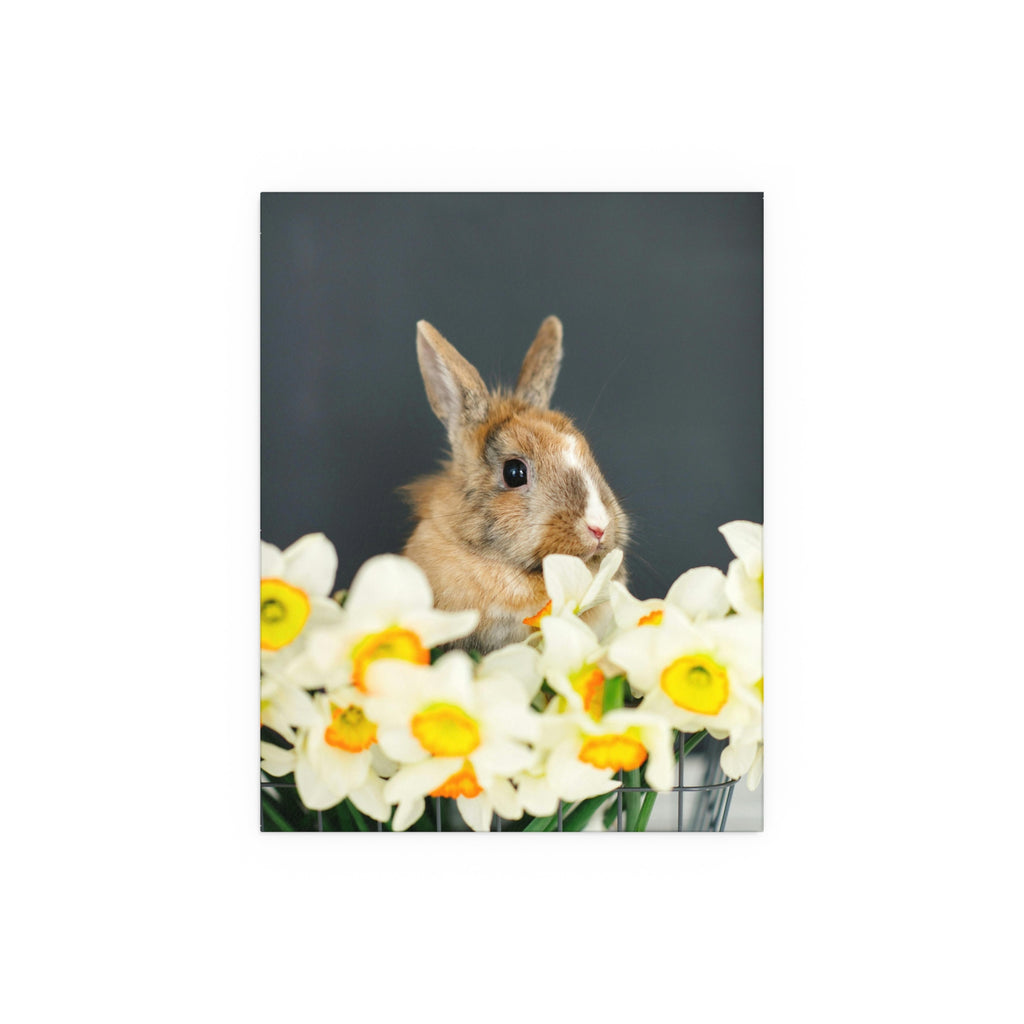 Easter Bunny in Daffodils Silk Poster