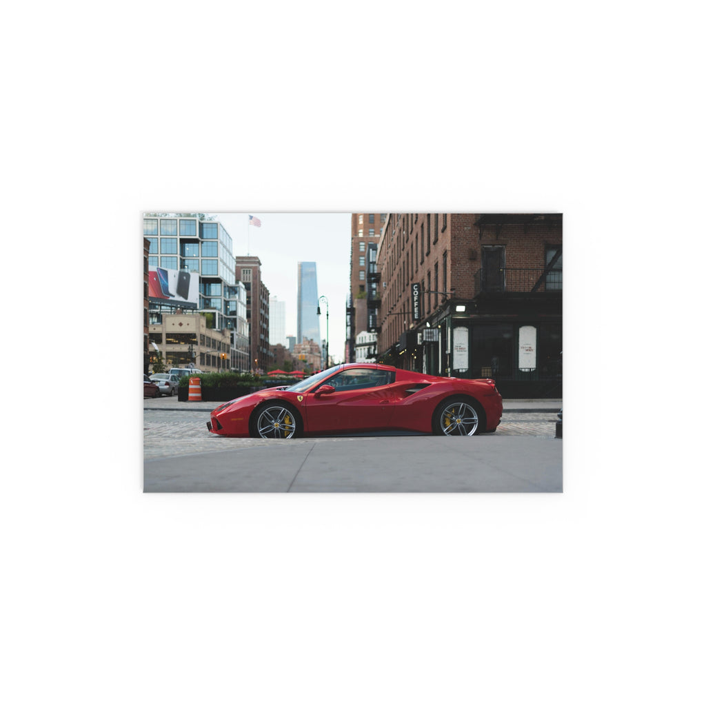 Red Sports Car City Street poster