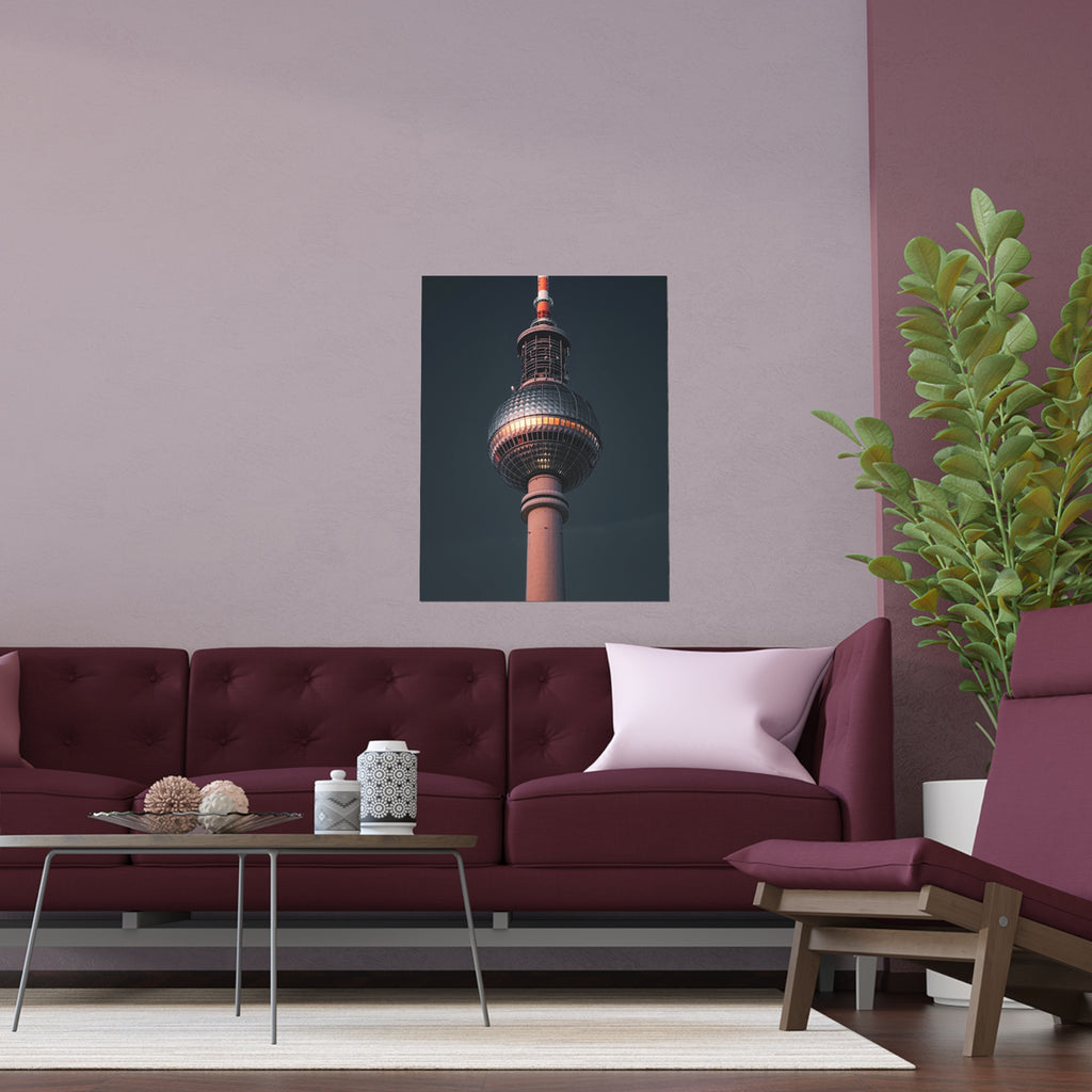 Berlin TV Tower poster Silk Poster