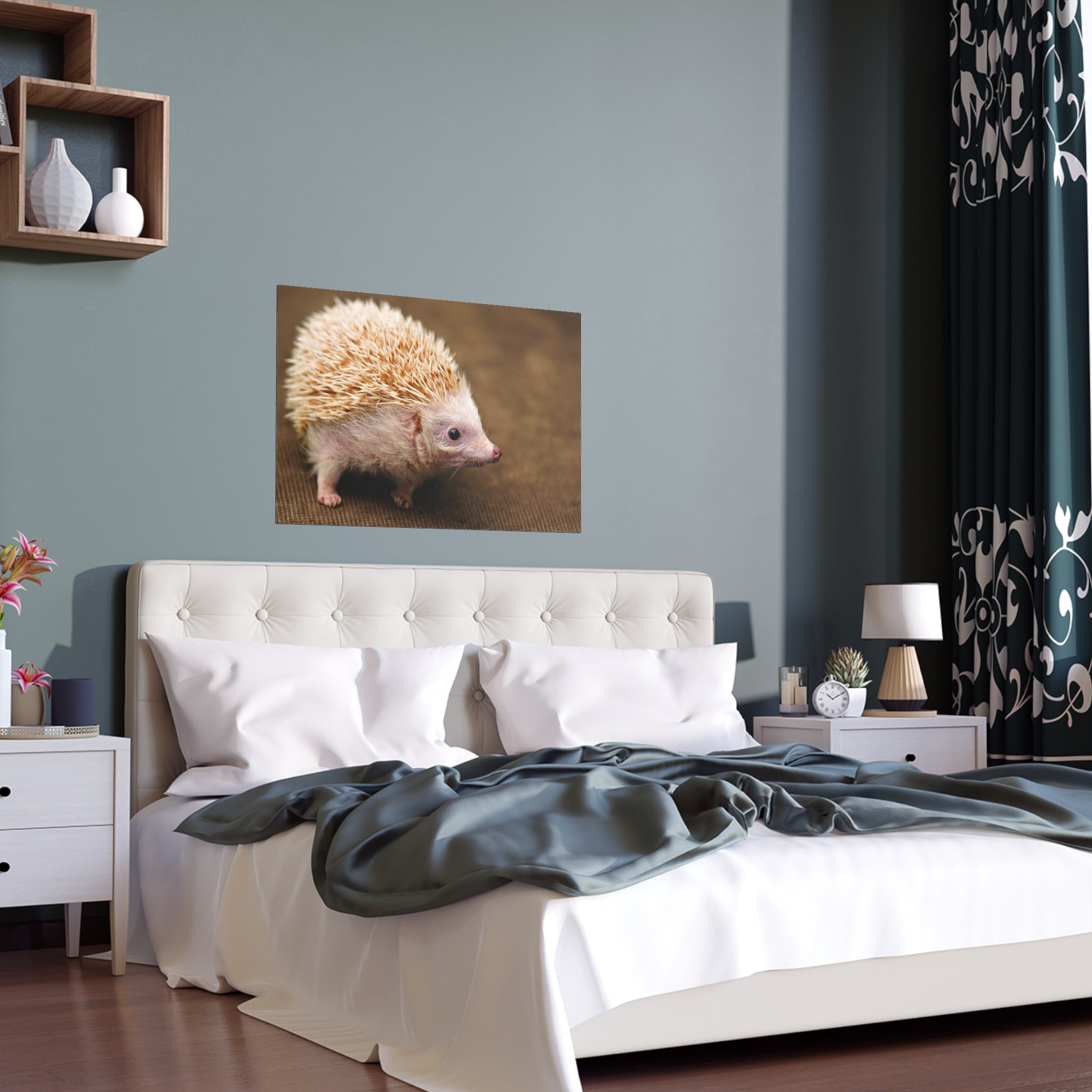 Albino Hedgehog Poster | Silk Poster