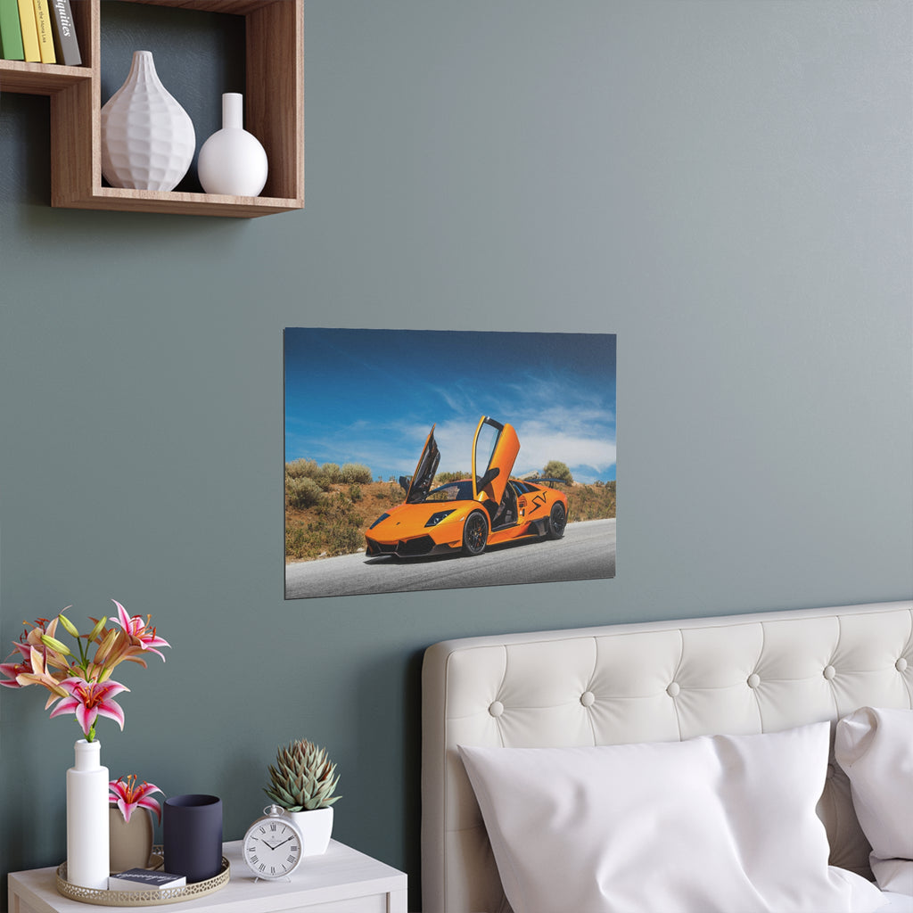 Orange Supercar Poster | Silk Print Indoor Outdoor