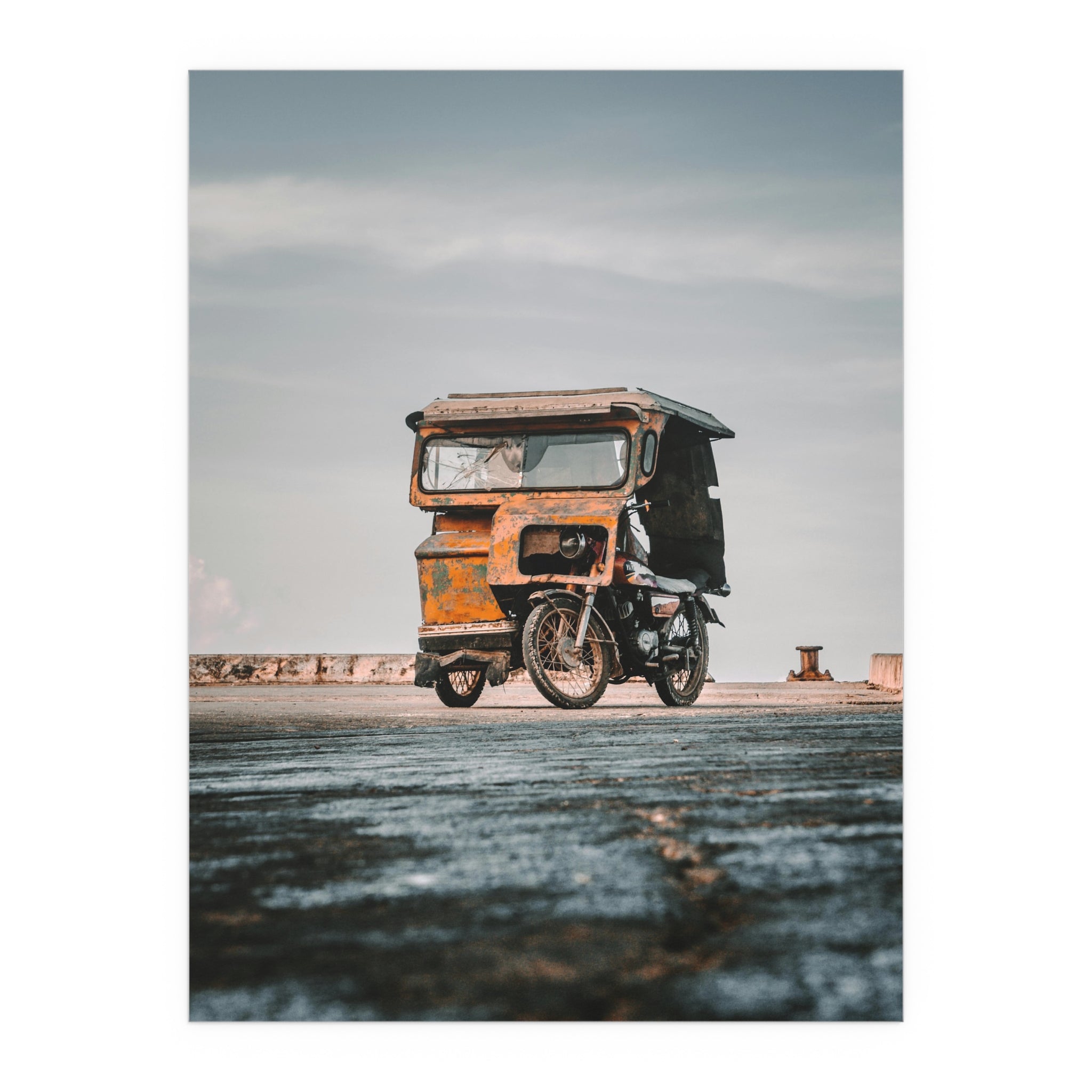 Rustic Tuk Tuk Photo Poster | Silk Poster