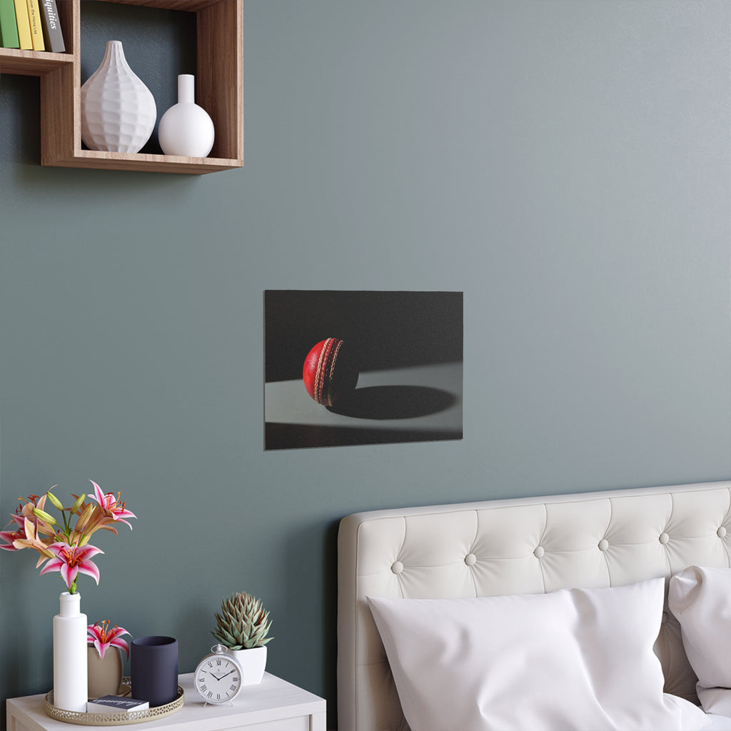 Cricket Ball Shadow Silk Poster