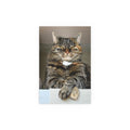 Tabby Cat Portrait poster | Indoor Outdoor Silk Poster