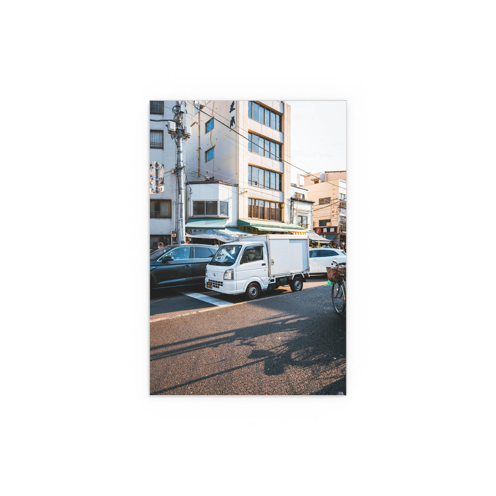 Urban Street Scene Silk Poster | Indoor Outdoor Wall Art