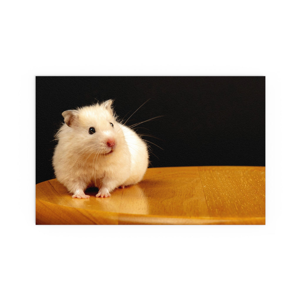 Cute White Hamster Silk Poster | Indoor Outdoor Wall Art