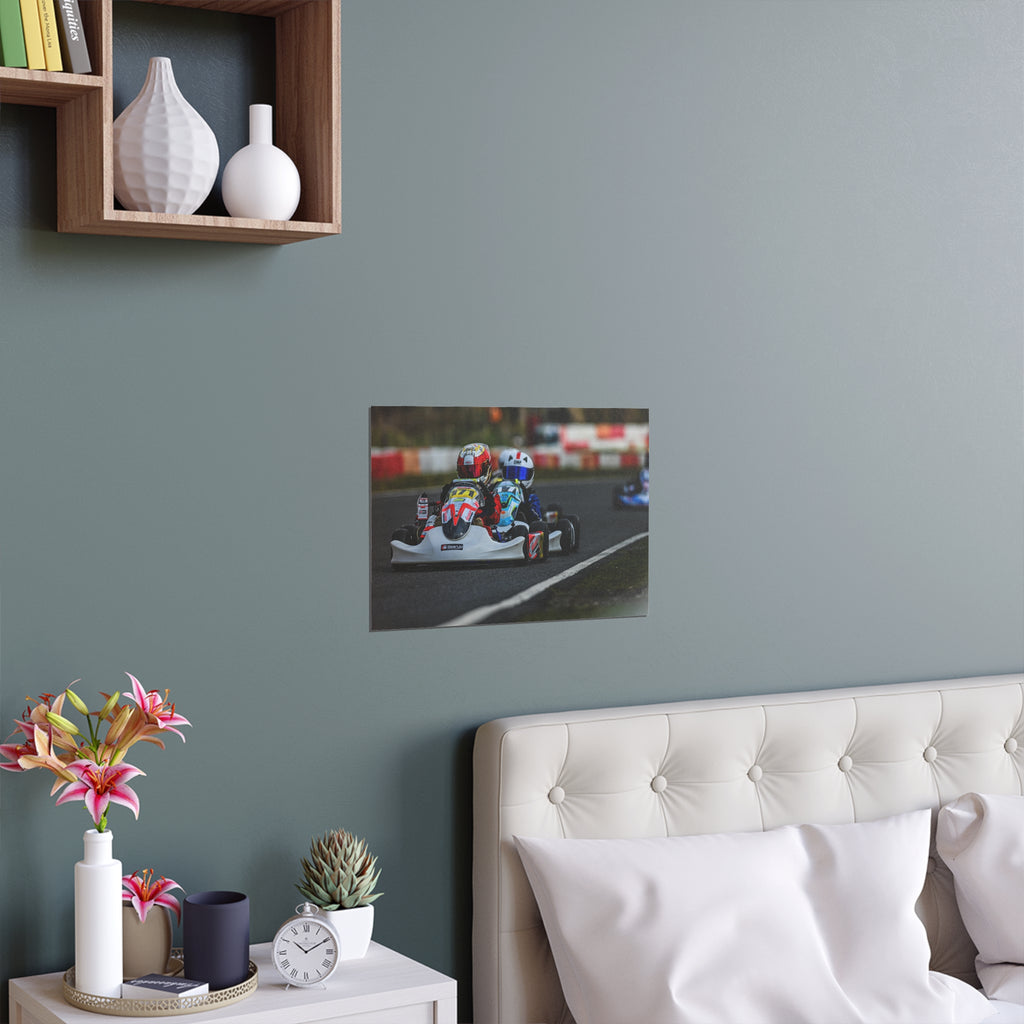 Kart Racing Silk Poster | Go-Kart Track Wall Art, Motorsport Print