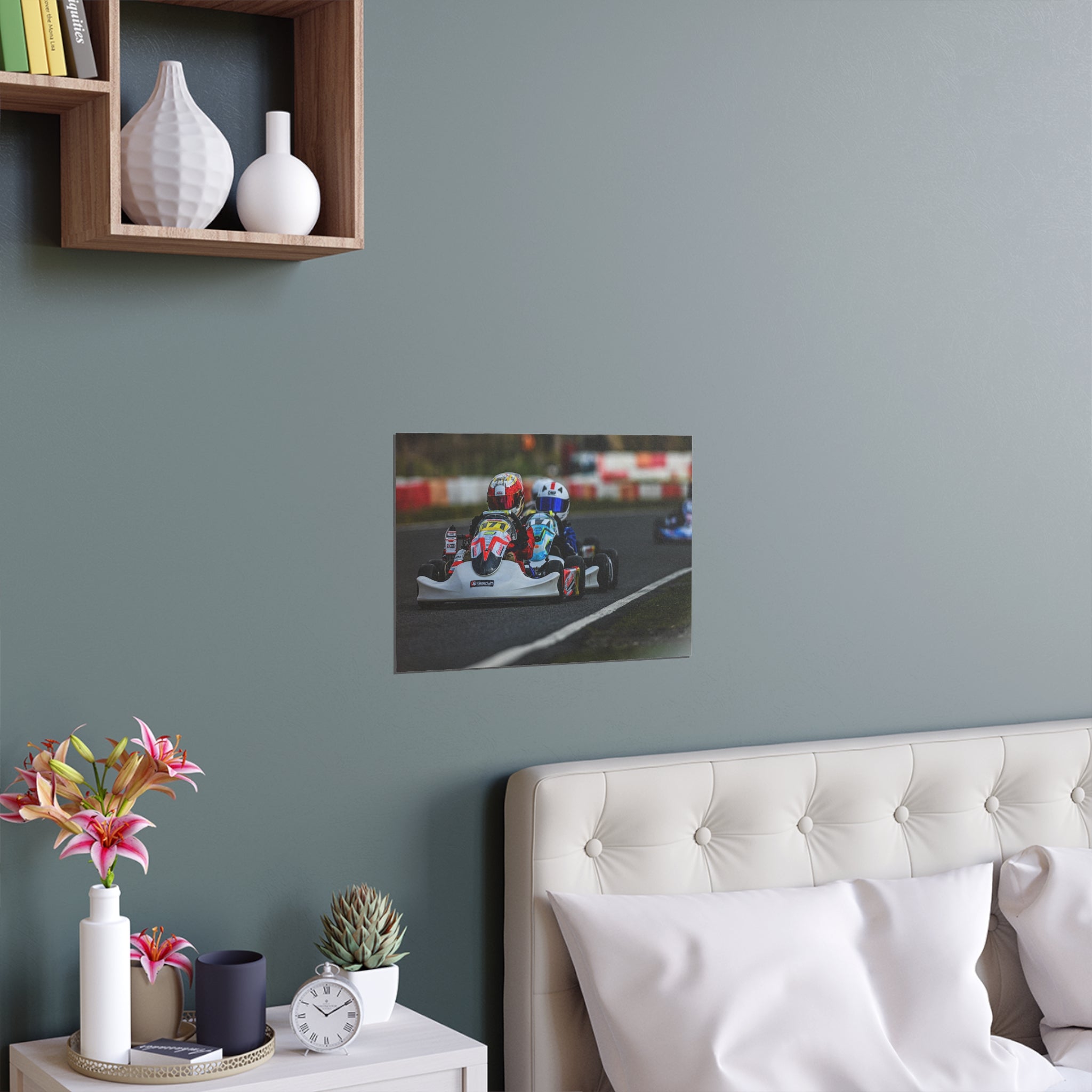 Kart Racing Silk Poster | Go-Kart Track Wall Art, Motorsport Print