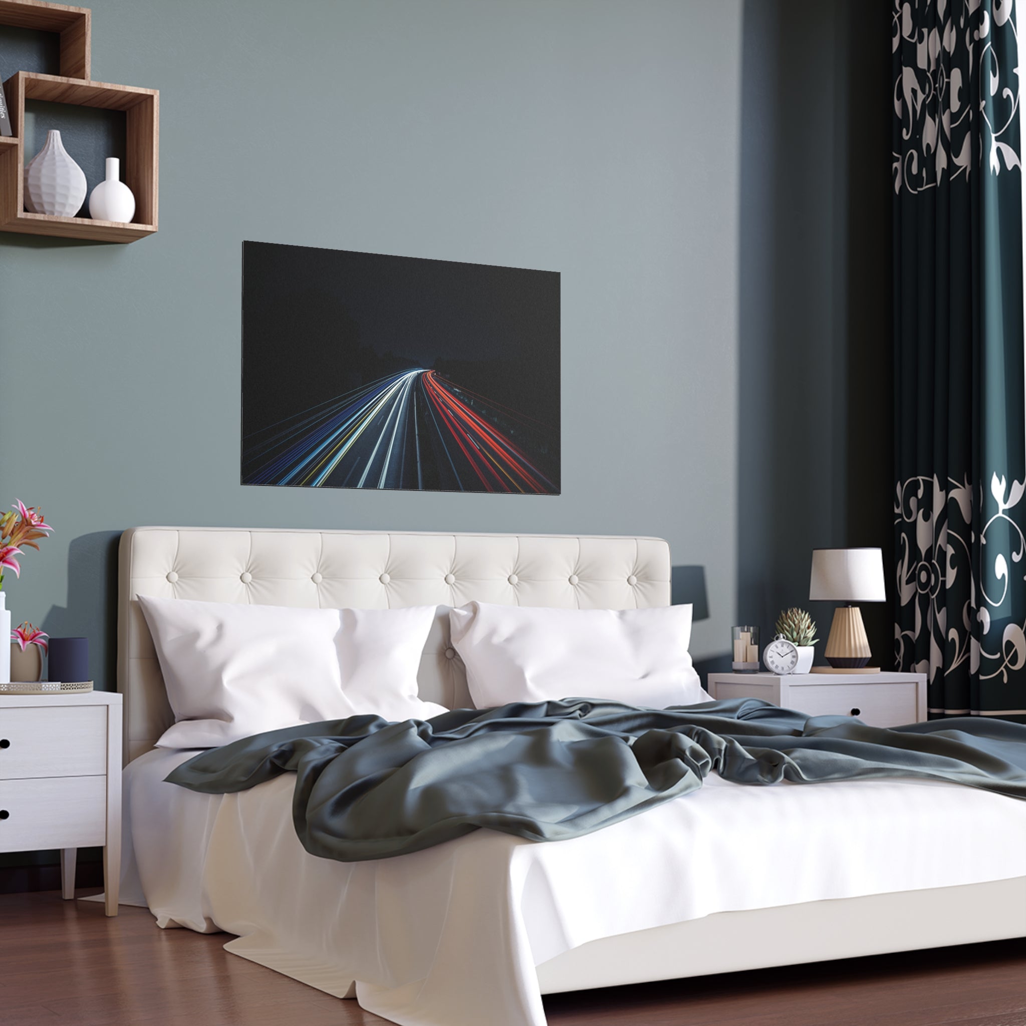 Light Trail Highway Poster | Silk Print