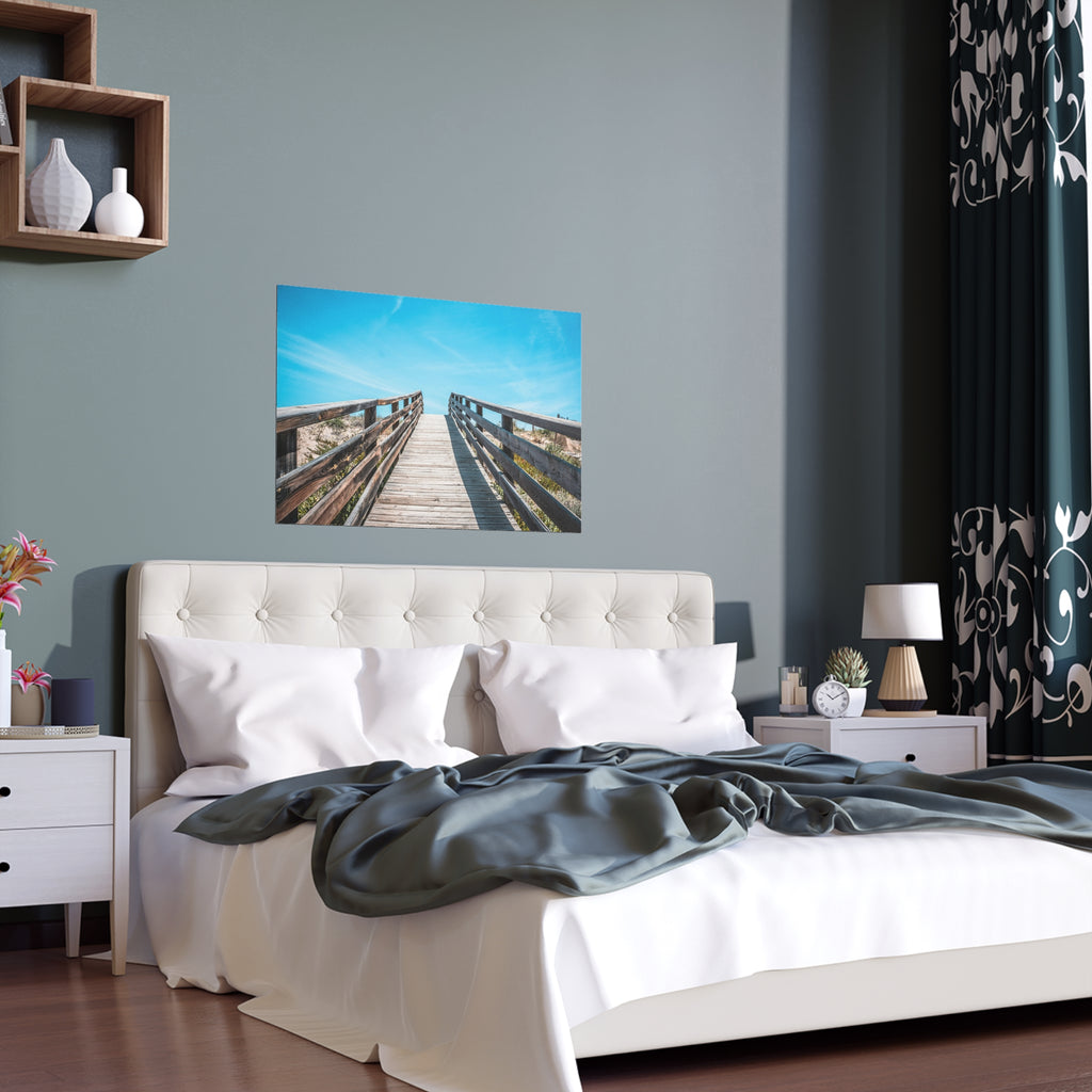 Boardwalk Beach Path Poster | Silk Wall Art